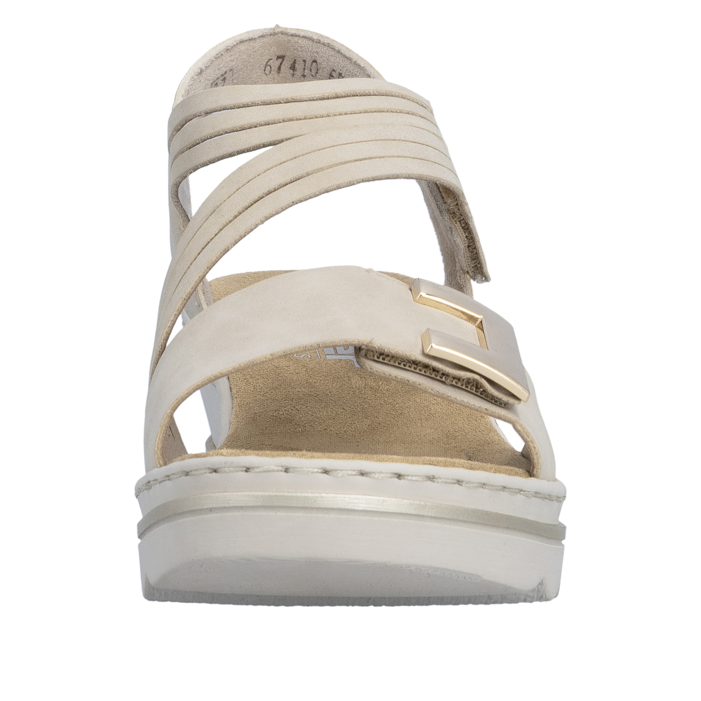 Rieker Keilsandalette  Klettschuh, Sommerschuh, Urlaubsschuh mit asymmetrischen Riemchen