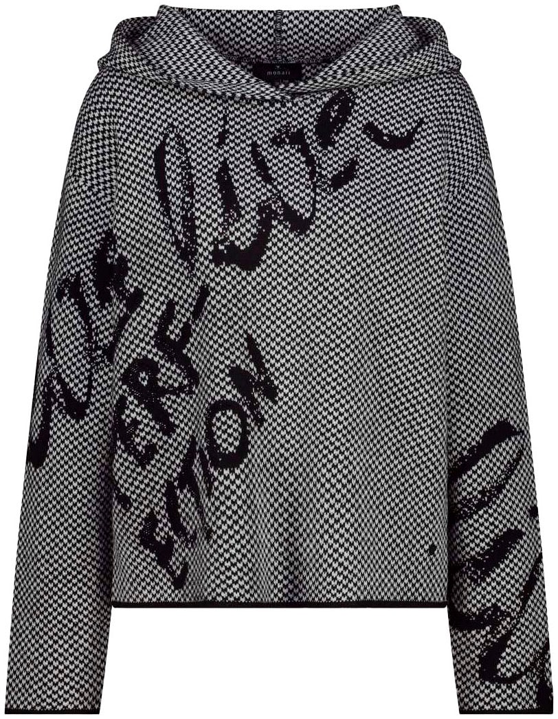 Monari Kapuzenpullover, mit Glitzerschriftzug
