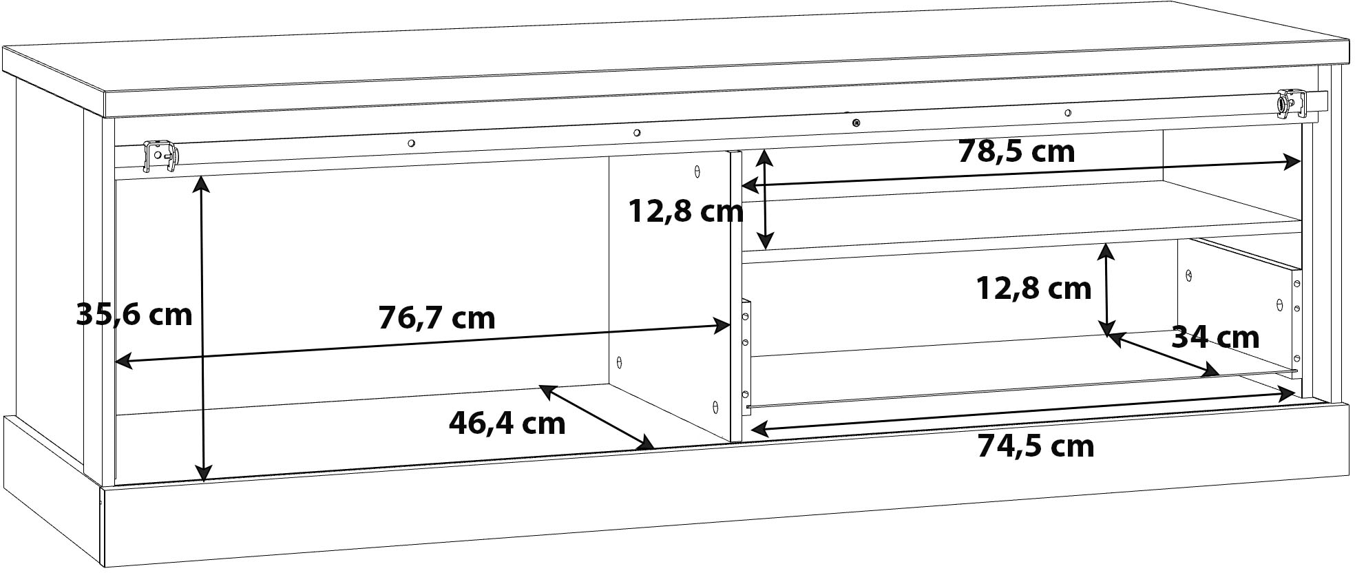 FORTE Lowboard »KaszimiroTV-Board, TV-Schrank«