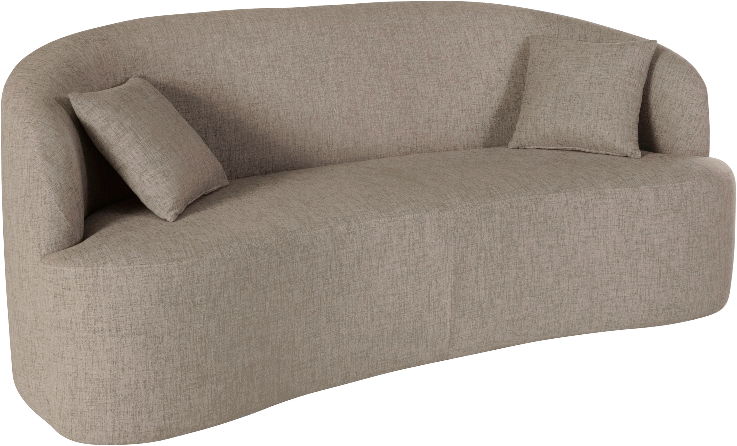 LeGer Home by Lena Gercke 3-Sitzer »Dilara« gerundete Rückenlehne und Front, in 3 Bezugsqualitäten