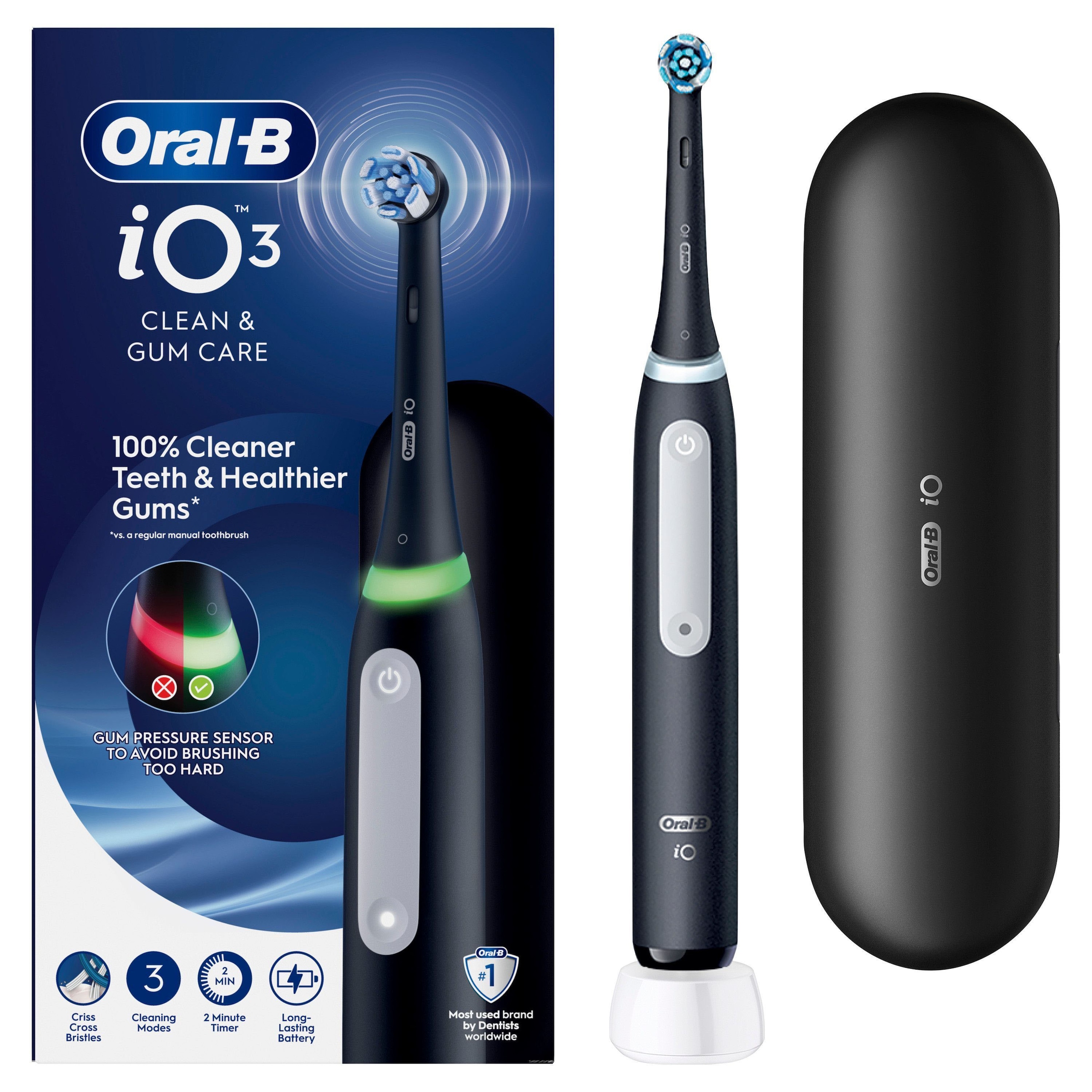 Oral-B Elektrische Zahnbürste »iO Series 3« 1 Stk. Aufsteckbürsten Magnet-Technologie