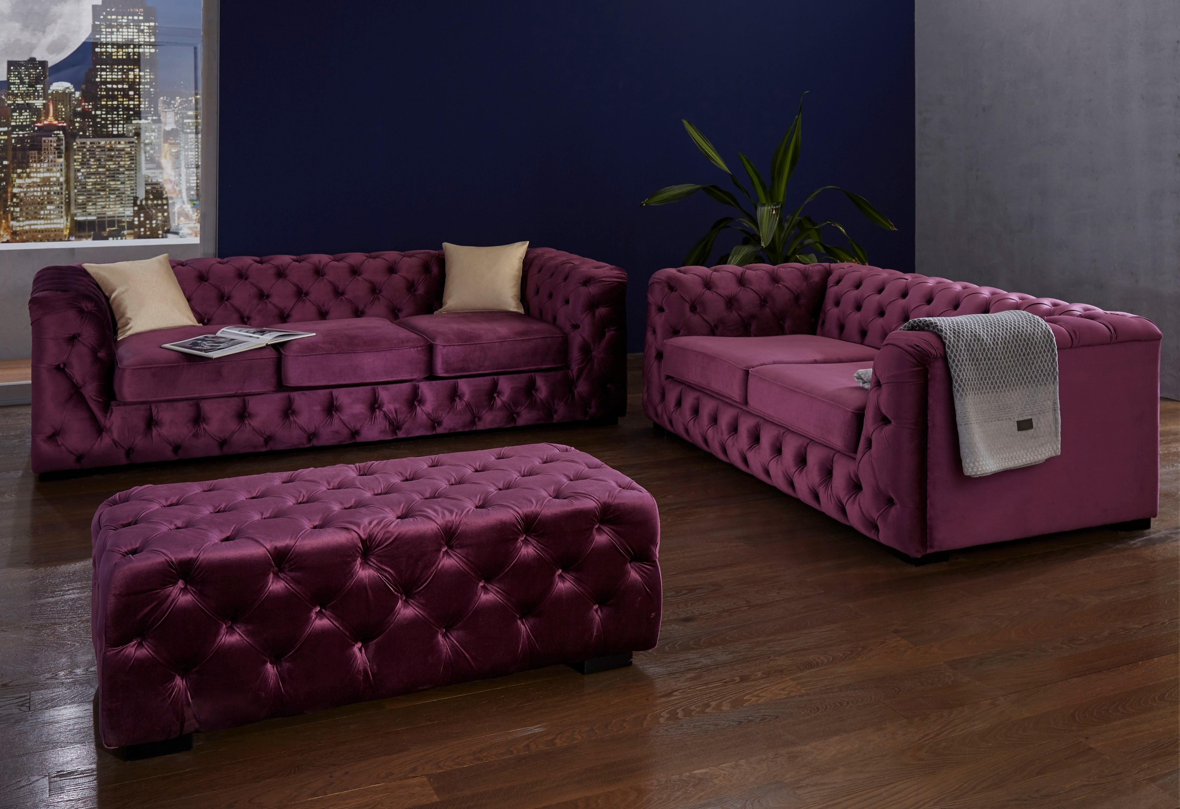 Guido Maria Kretschmer Home&Living Chesterfield-Sofa »Kalina«, mit klassischer Chesterfield-Knopfheftung