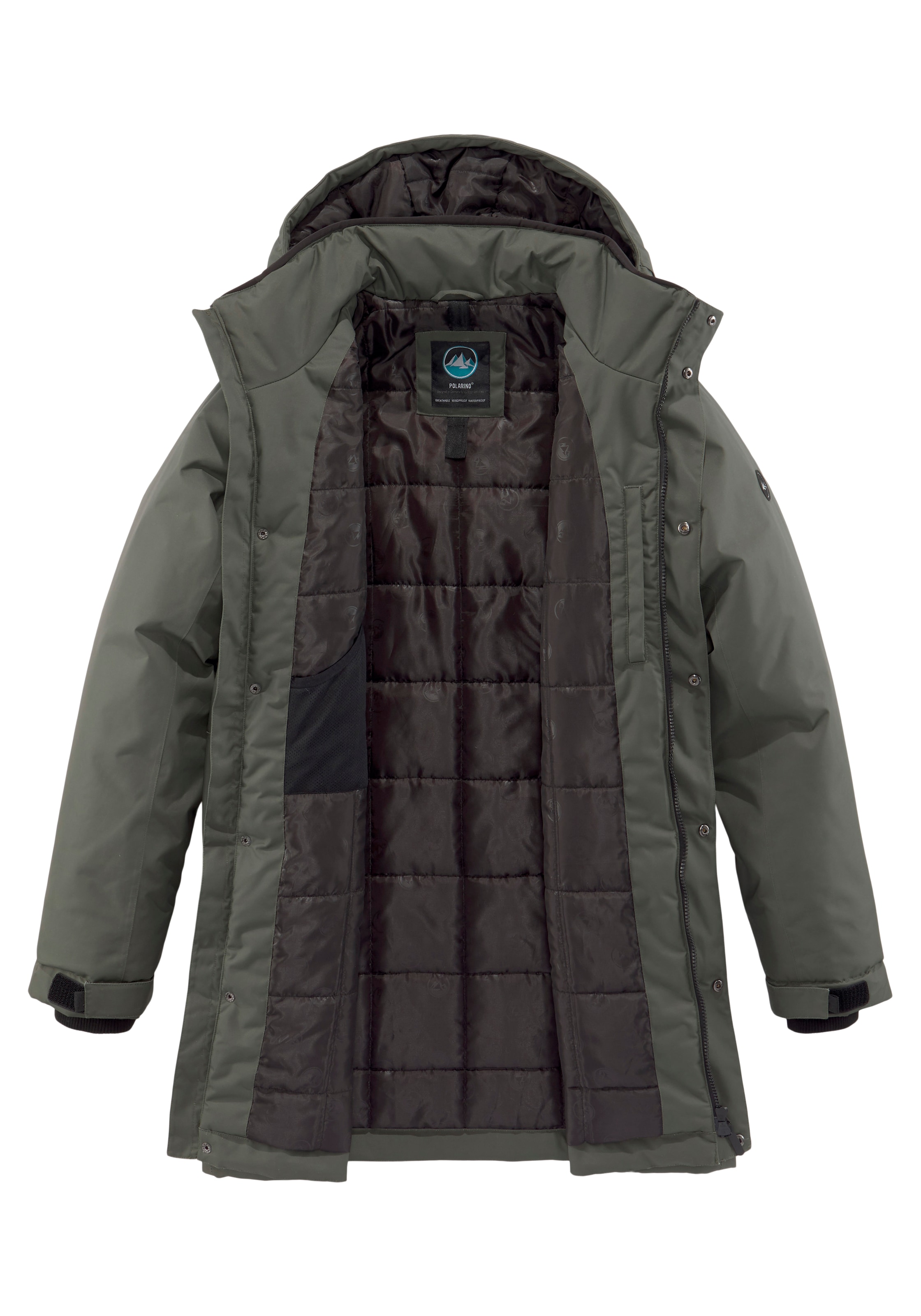 Polarino Funktionsparka mit Kapuze Atmungsaktiv, winddicht und wasserdicht. Wassersäule 5000mm.
