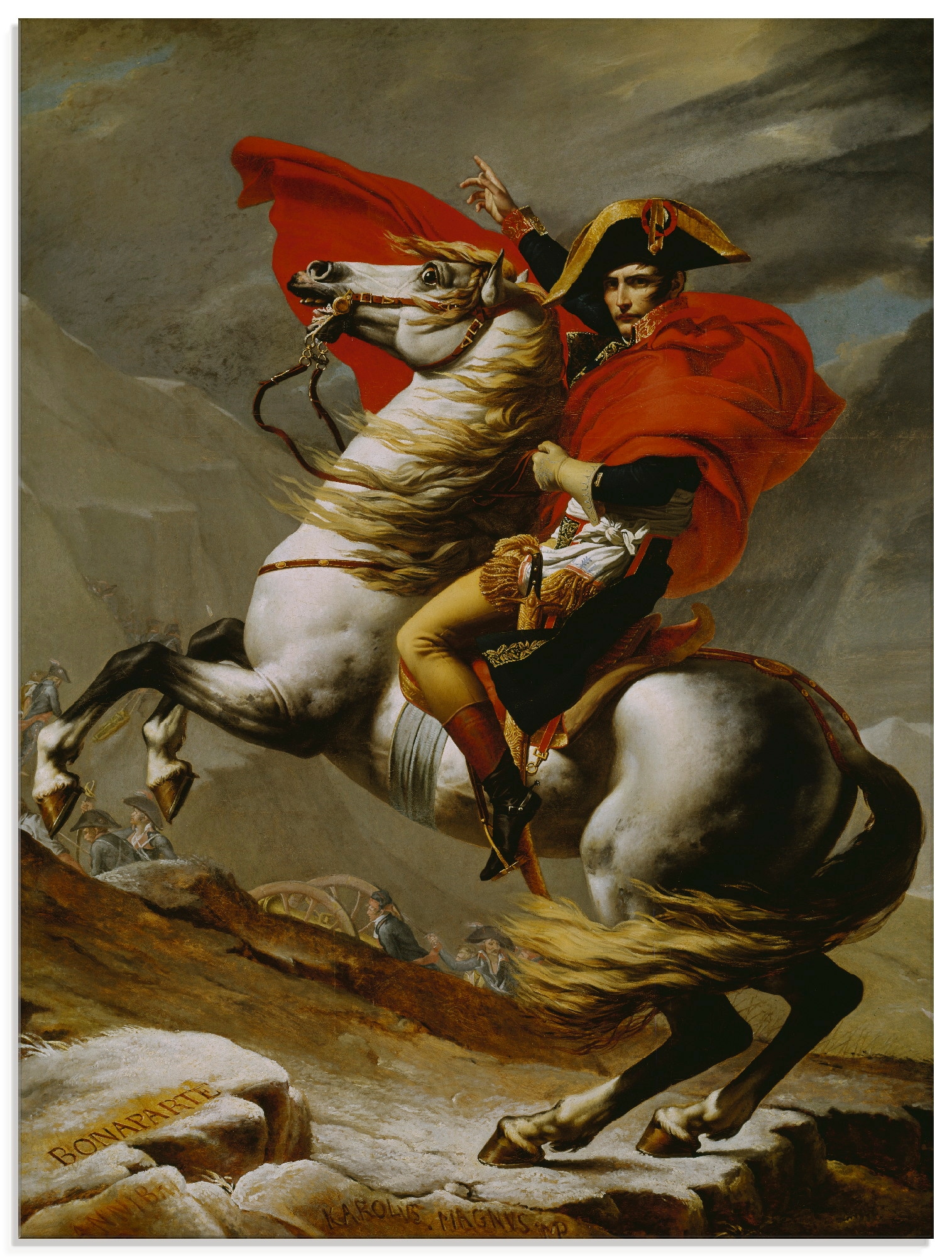 Glasbild »Napoleon bei der Überquerung der Alpen.«, Menschen, (1 St.), in...