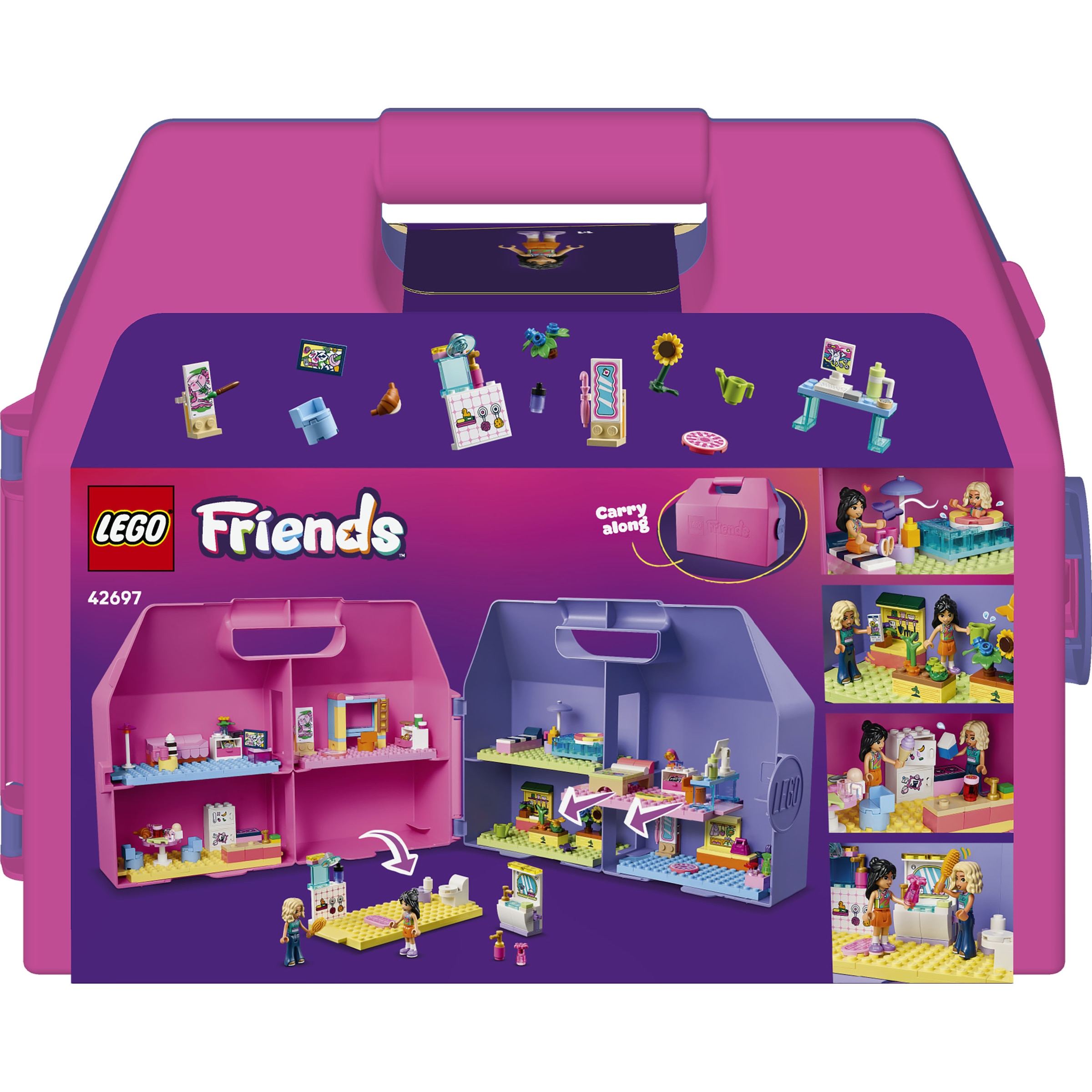 LEGO® Konstruktionsspielsteine »Kreativer Puppenhauskoffer (42697), LEGO Friends« Made in Europe