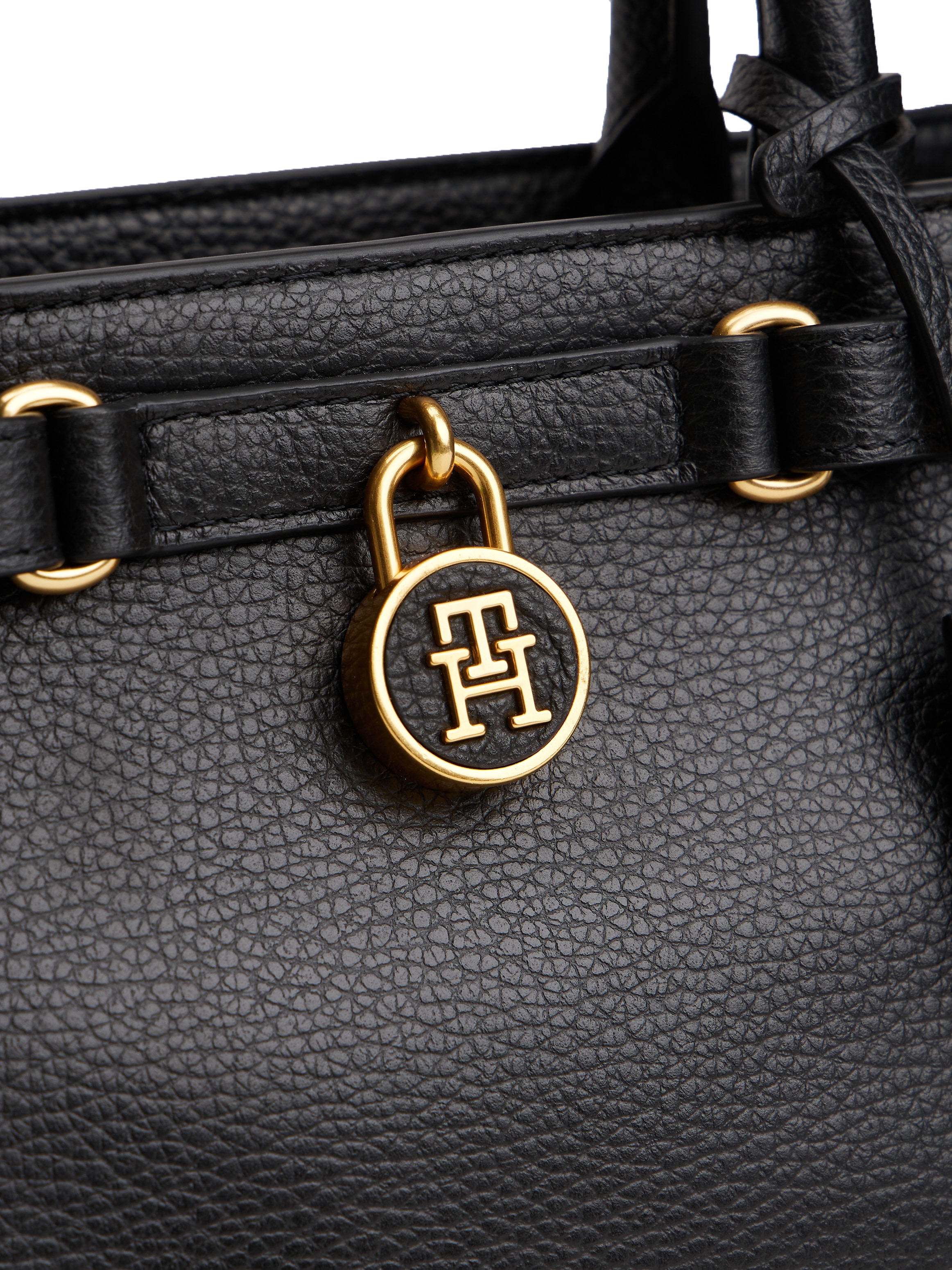 Tommy Hilfiger Henkeltasche »AMERICAN ICON MINI TOTE LEATHER« , Damen Tragetasche, Businessbag mit Zierriegel und Schloss