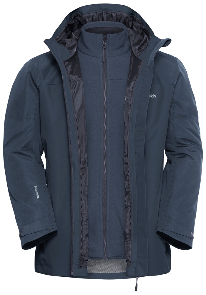 Jack Wolfskin 3-in-1-Funktionsjacke »TAUBENBERG 3IN1 JKT M«, mit Kapuze