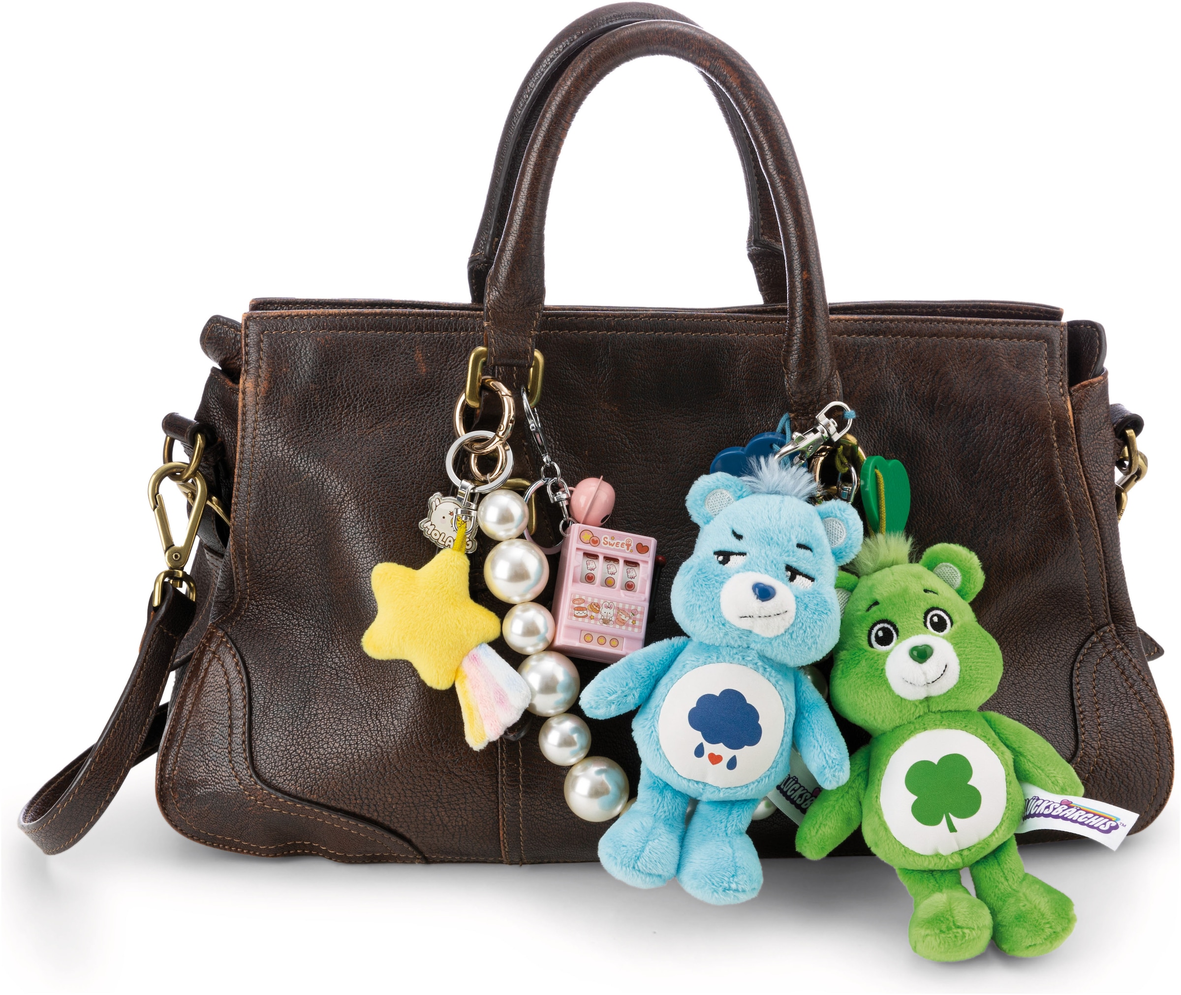 Nici Plüschanhänger »CARE BEARS, Glücksbärchis, Brummbärchi, 15 cm« mit Charm