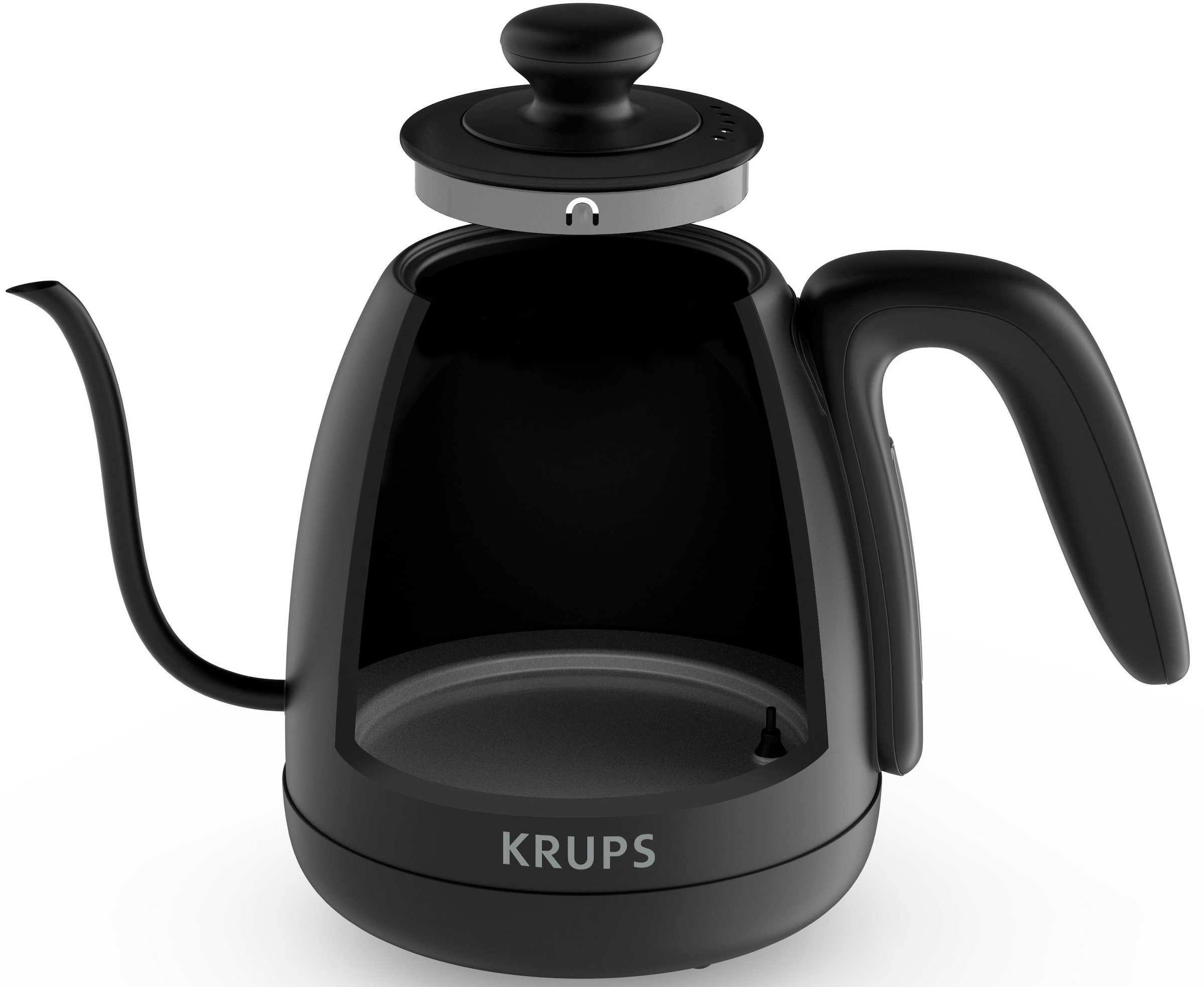 Krups Wasserkocher »BW9238 Café Control Gooseneck«, 1 l, 1200 W, Schwanenhals-Auslauf, 1 L, digitale Anzeige, 8 Einstellungen