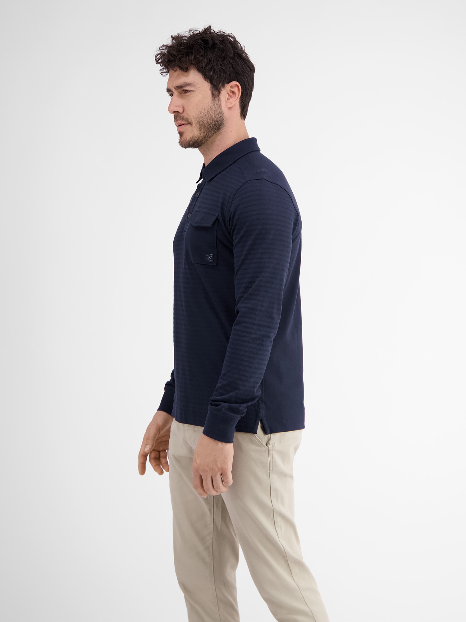 LERROS Langarm-Poloshirt »LERROS Longsleeve-Polo, gestreift«