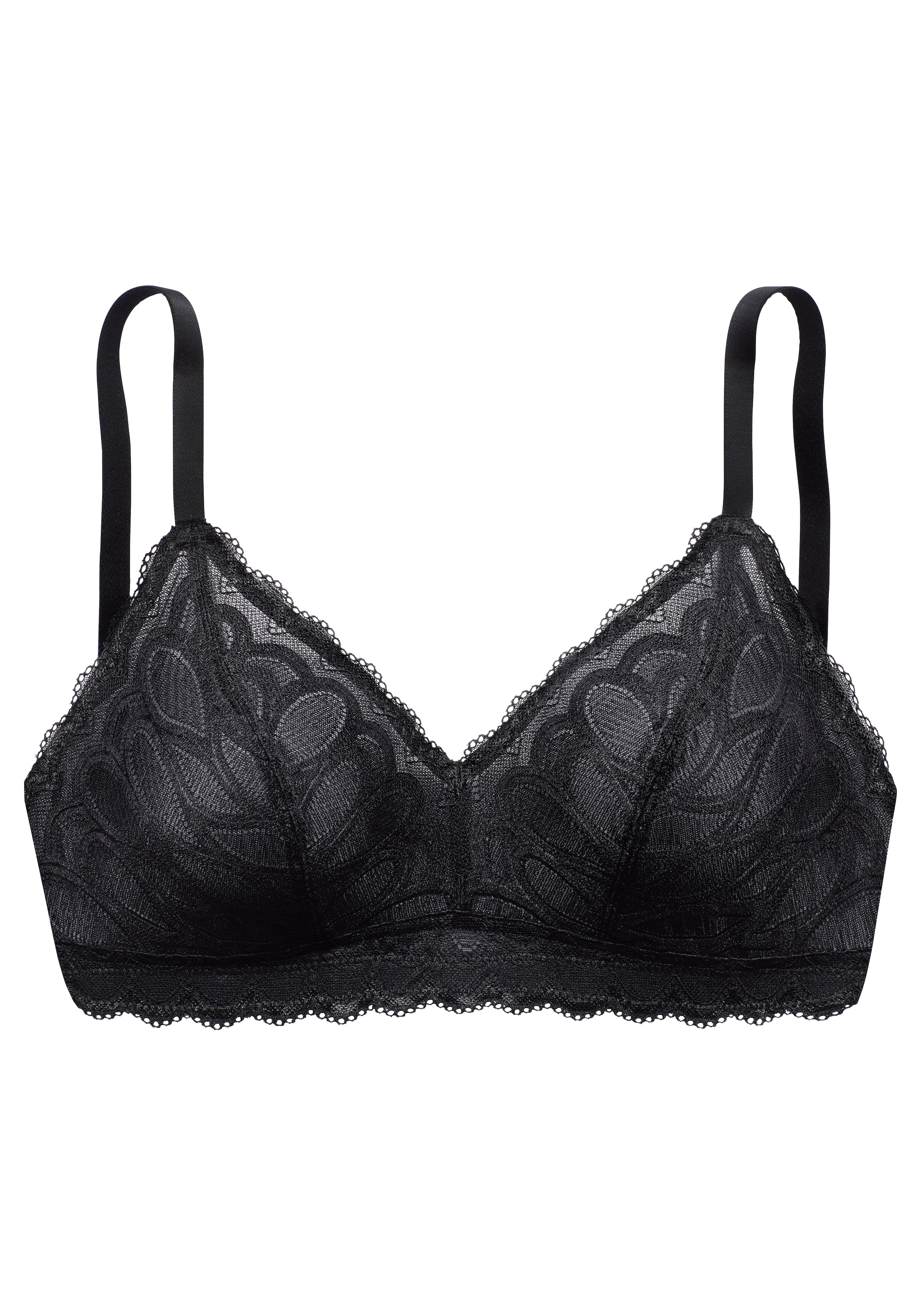 Vivance Bralette-BH », BH ohne Bügel« aus Spitze und feinem Mesh, bequemer BH, große Größen