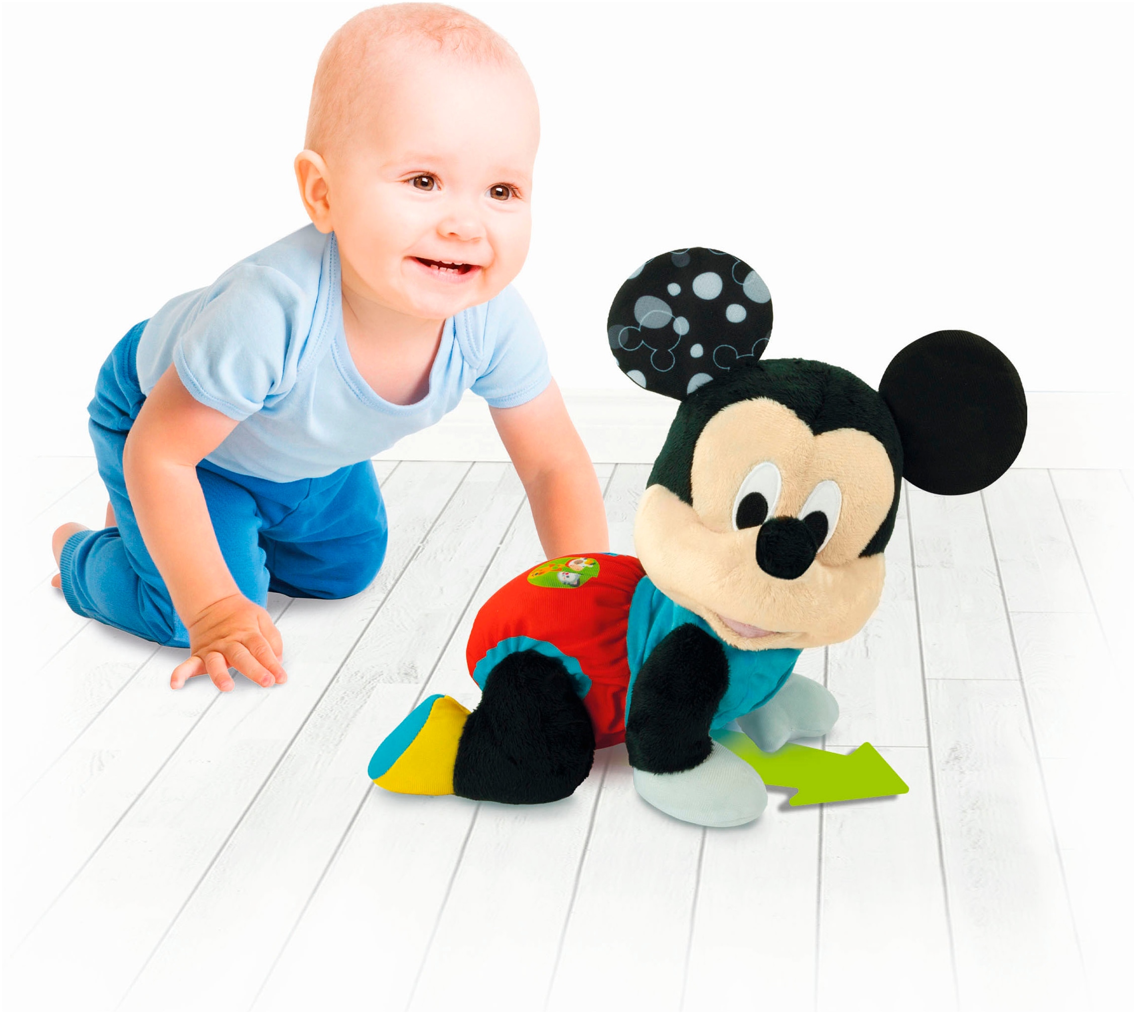 Clementoni® Plüschfigur »Disney Baby, Mickey - Krabbel mit mir« mit Sound