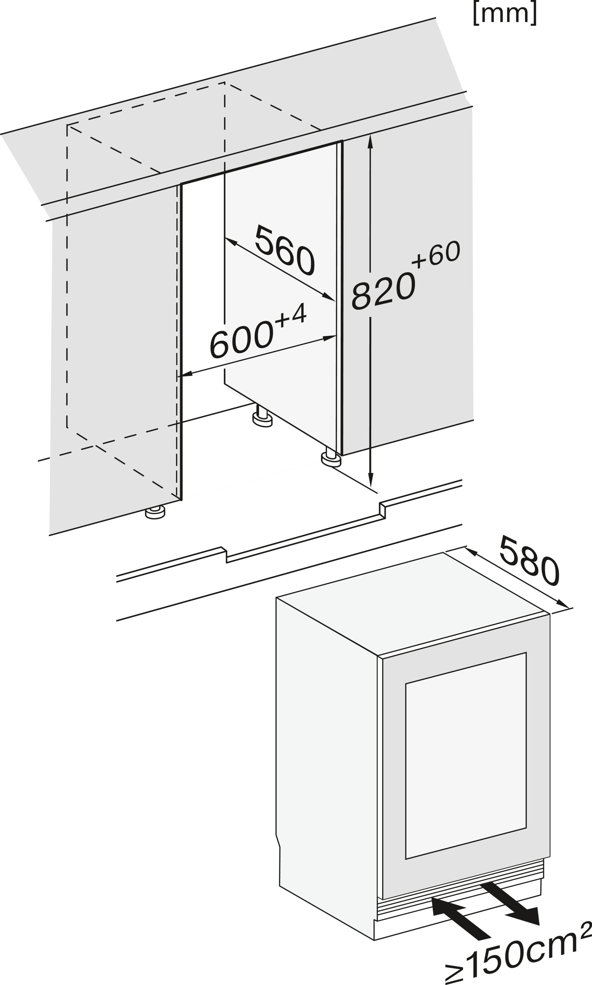 Miele Unterbauweintemperierschrank »KWTUS 7074 F«, für 32 St. Standardflaschen á 075l