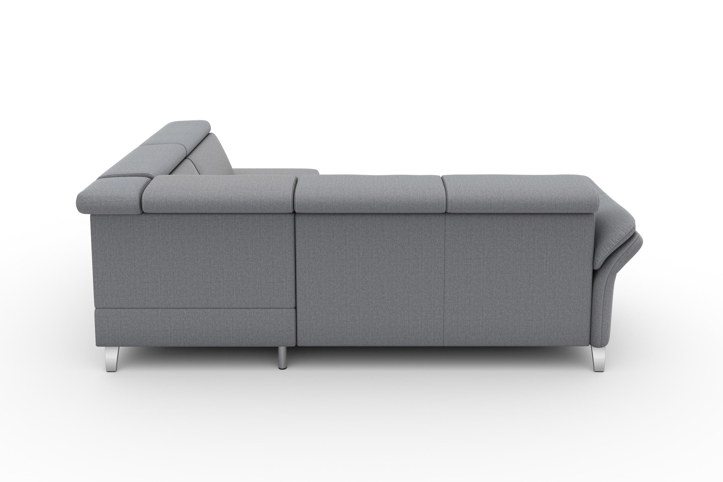sit&more Ecksofa »Vincenzo L-Form«, inklusive Kopfteilverstellung, wahlweise mit Bettfunktion, Bettkasten
