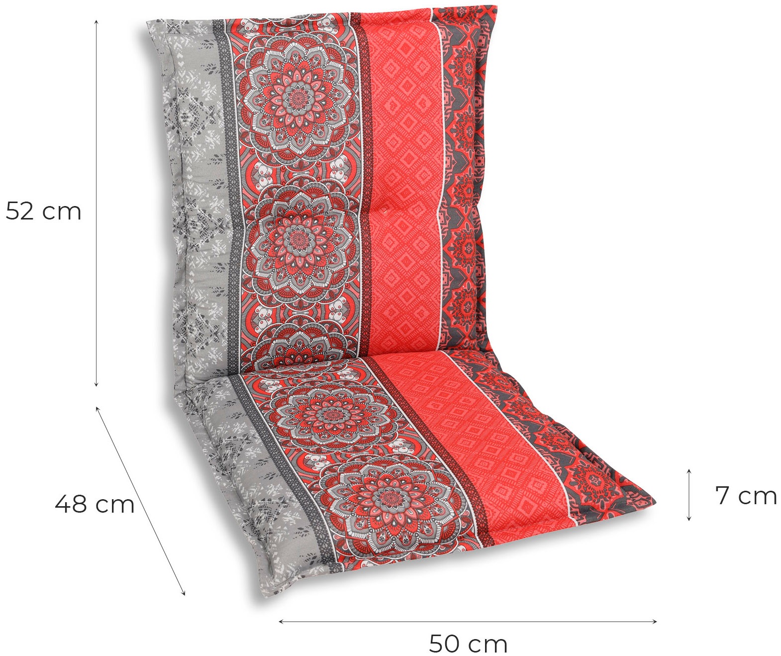 GO-DE Sitzauflage Maße ca.: 50 cm x 100 cm x 7 cm