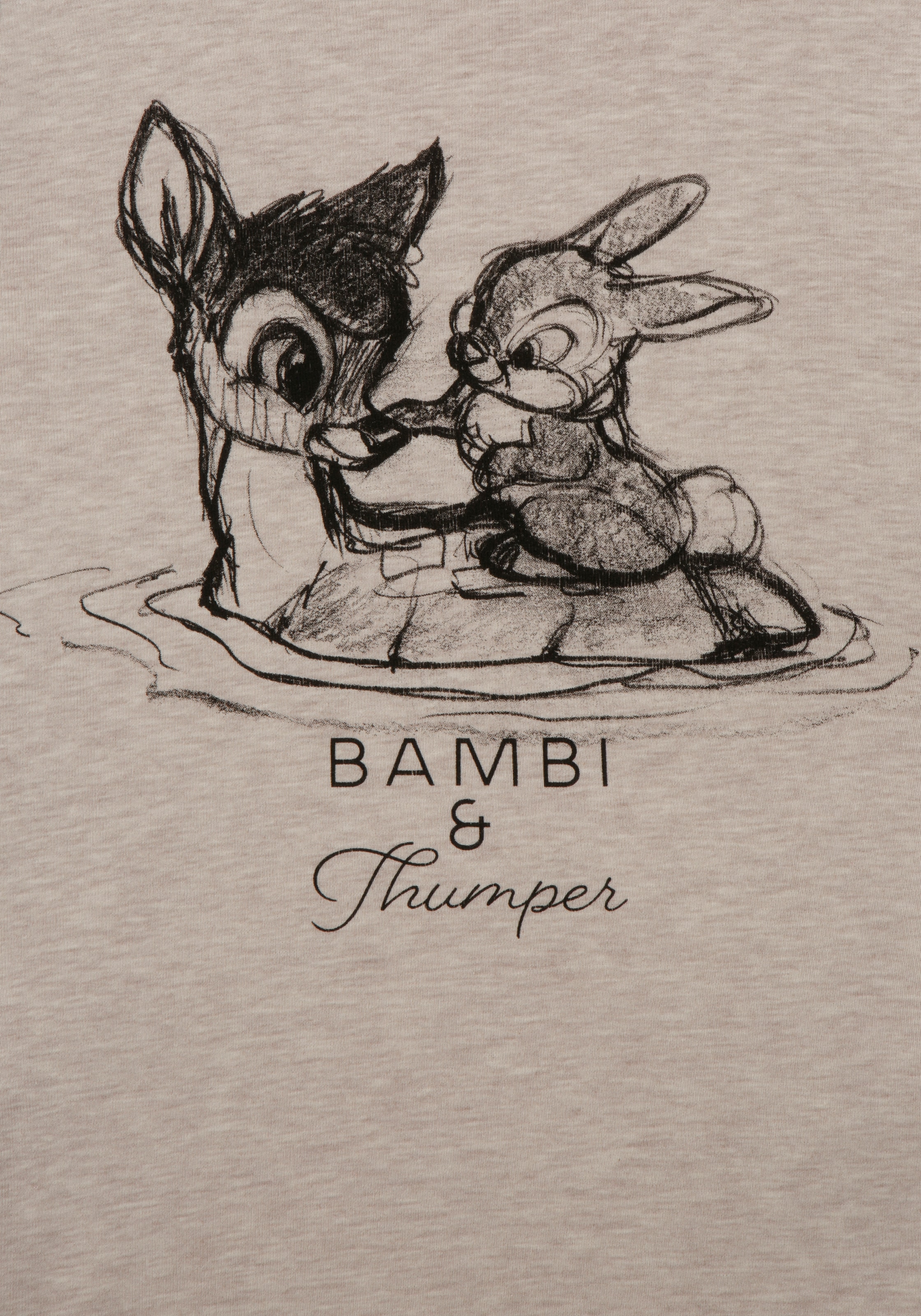 KangaROOS Langarmshirt »Bambi & Klopfer«, Langarm, sehr figurbetont, unifarben, Rundhalsausschnitt