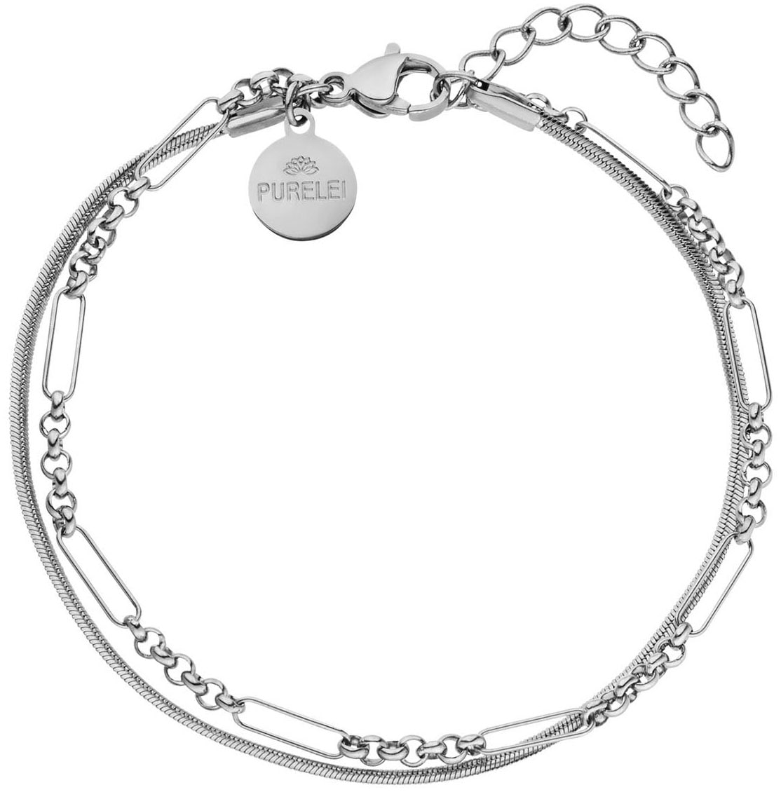 Purelei Damen Armband »Schmuck Geschenk Unison Armschmuck Armkette« in silberfarben, Größe 19 cm