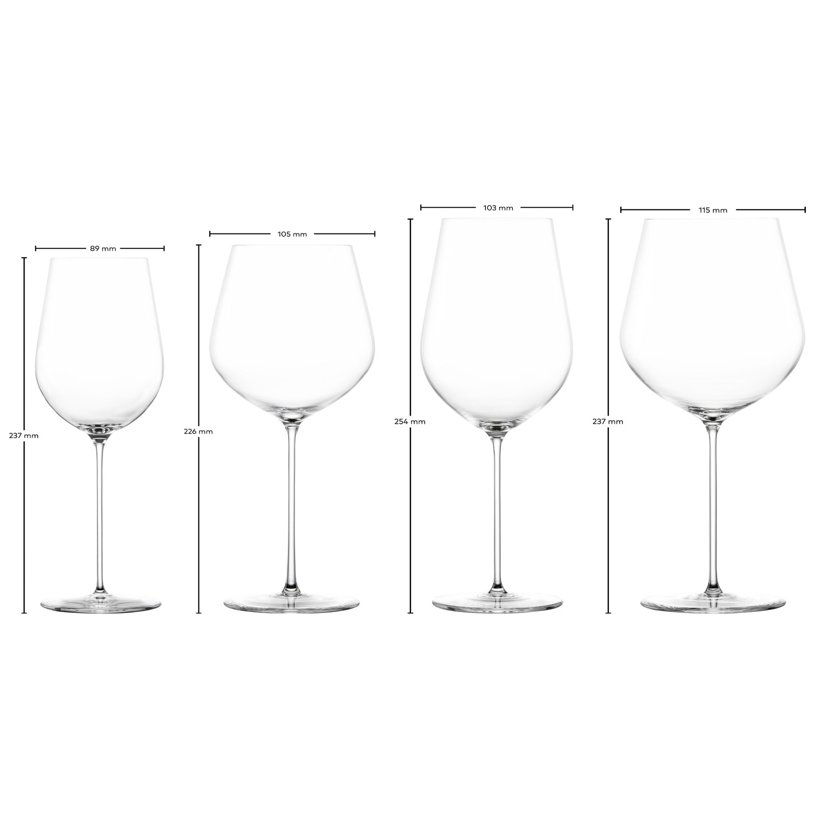 Zwiesel Glas Gläser-Set »Rotwein- und Weißweingläserset VUELO 8er Set transparent« Spülmaschinengeeignet