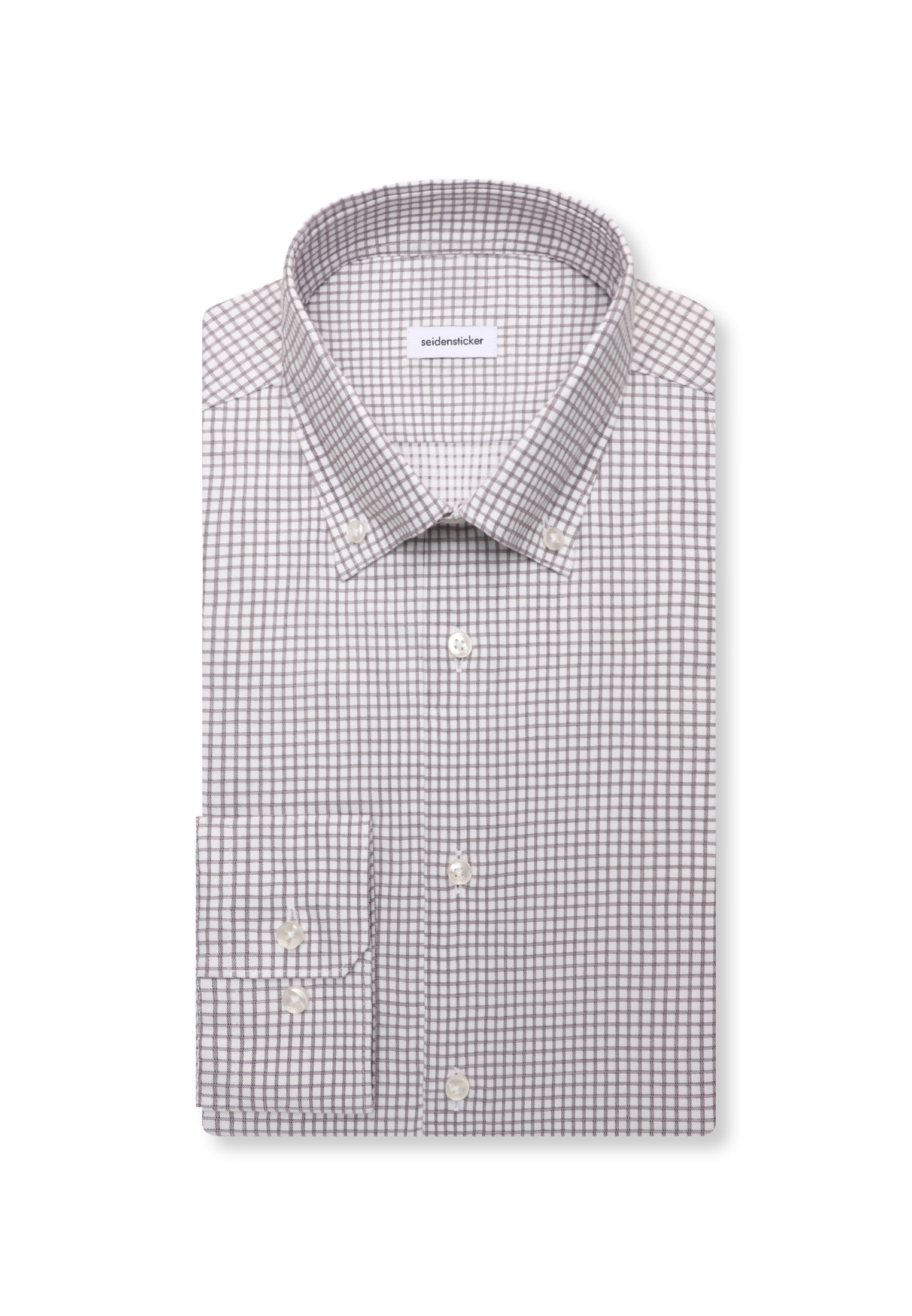 seidensticker Businesshemd »Schwarze Rose« Shaped 1/1 Button-Down-Kragen Karo