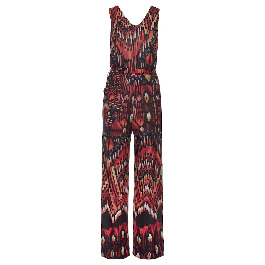 Buffalo Overall, mit Alloverprint und weitem Bein, sommerlicher Jumpsuit mit Taschen