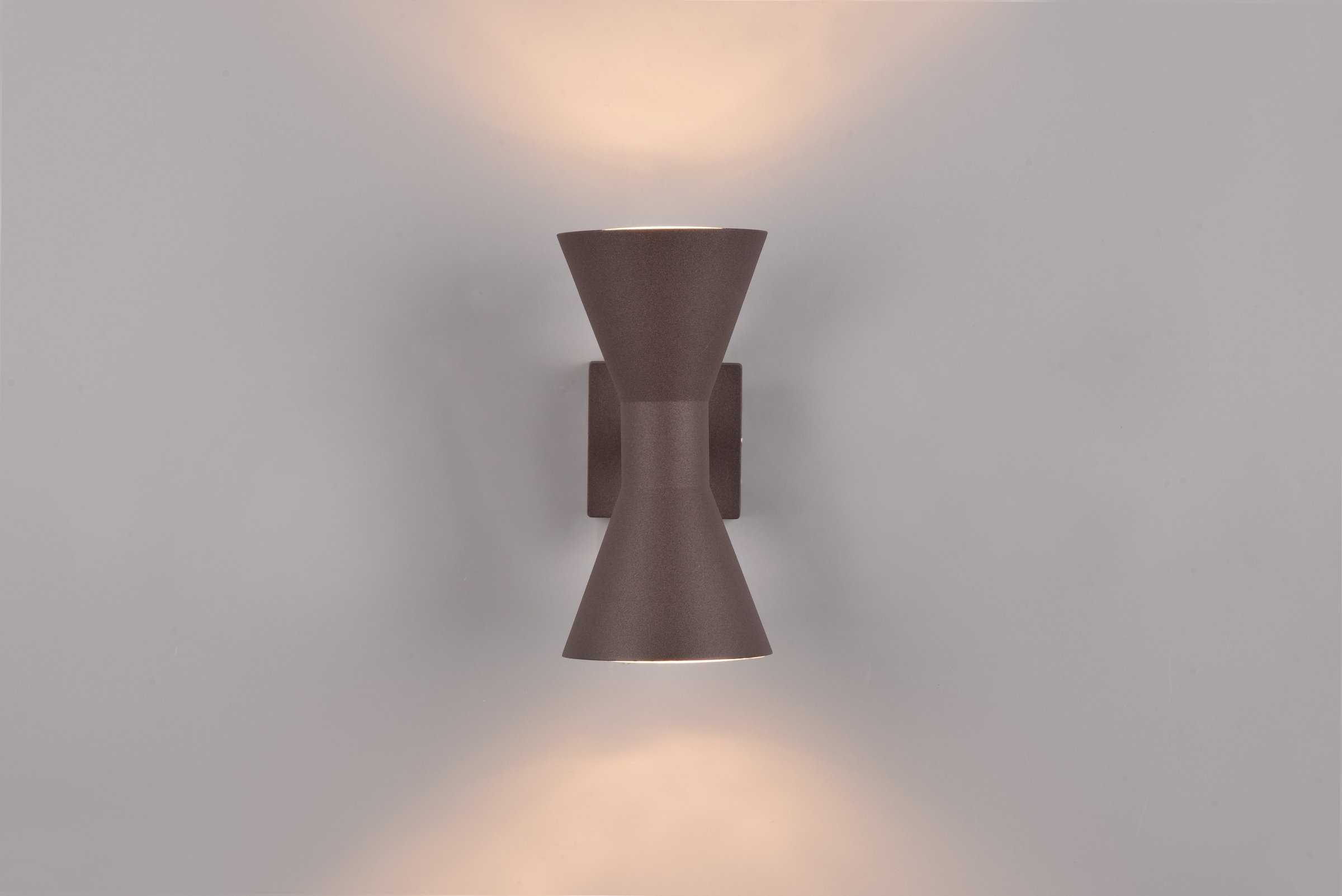 TRIO Leuchten Außen-Wandleuchte »ARDAS, up-and-down Licht Fassadenleuchte, exkl 2x GU10 max 10W, IP44« GU10 1 Stk. warmweiß - kaltweiß Outdoor Wandlampe in Sanduhr-Form, für Garten Terrasse Haustür Lampe