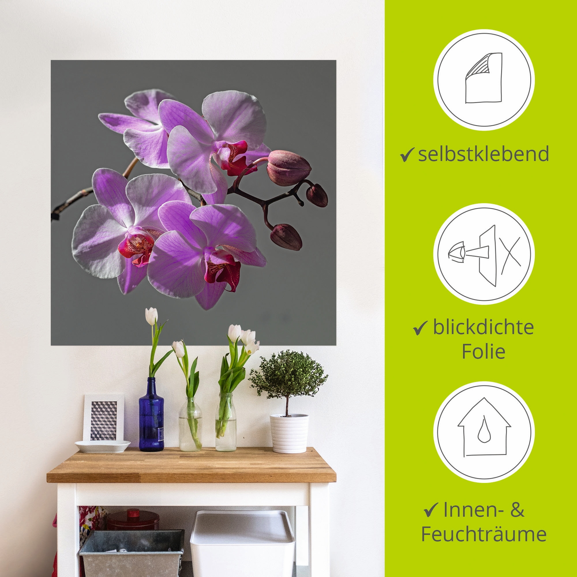 Artland Wandbild »Orchideentraum«, Blumen, (1 St.), als Leinwandbild, Wandaufkleber in verschied. Größen