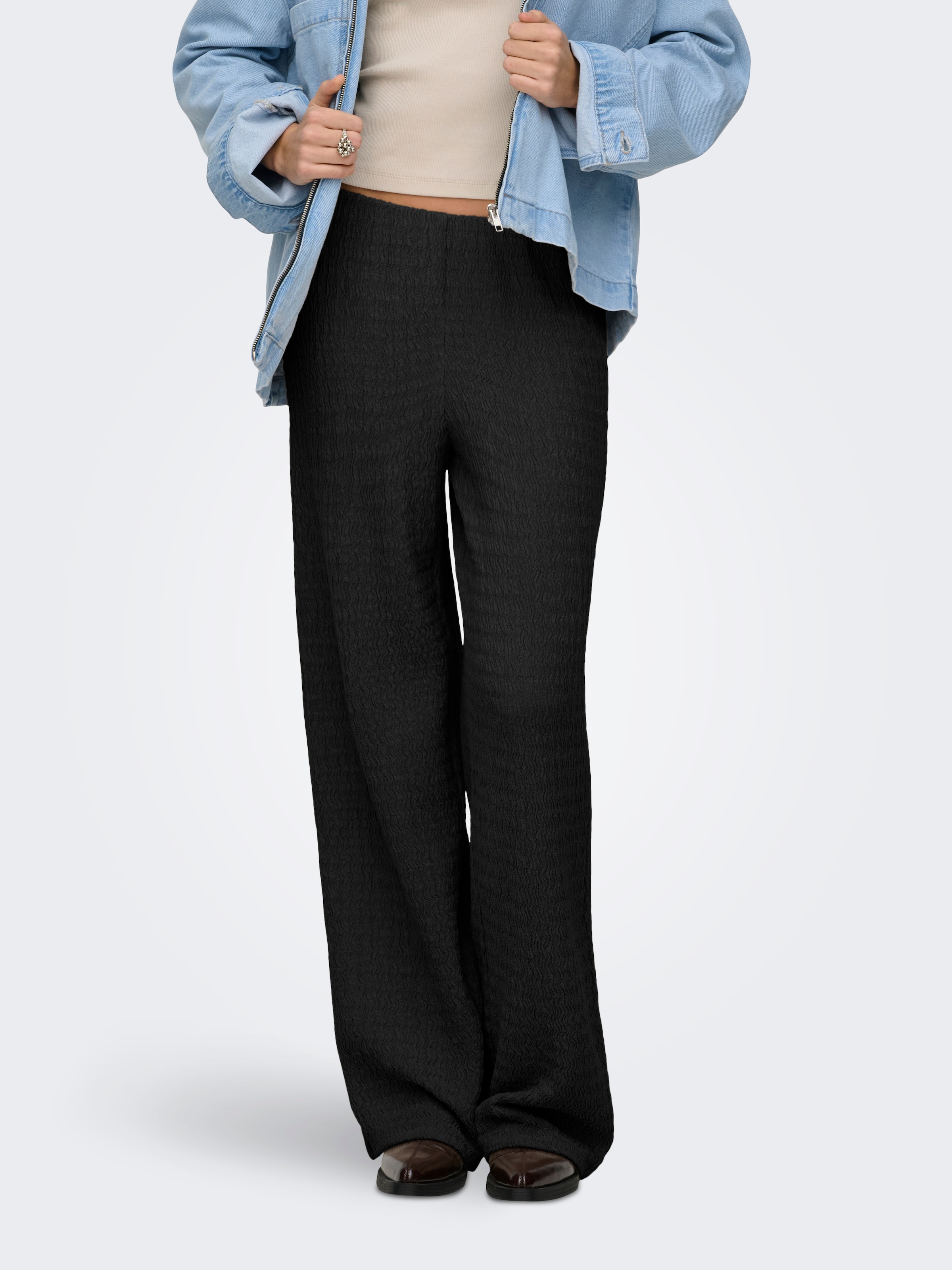 ONLY Schlupfhose »ONLILSE PANT STRUCTURE JRS NOOS«  Kunstfaser, regular fit