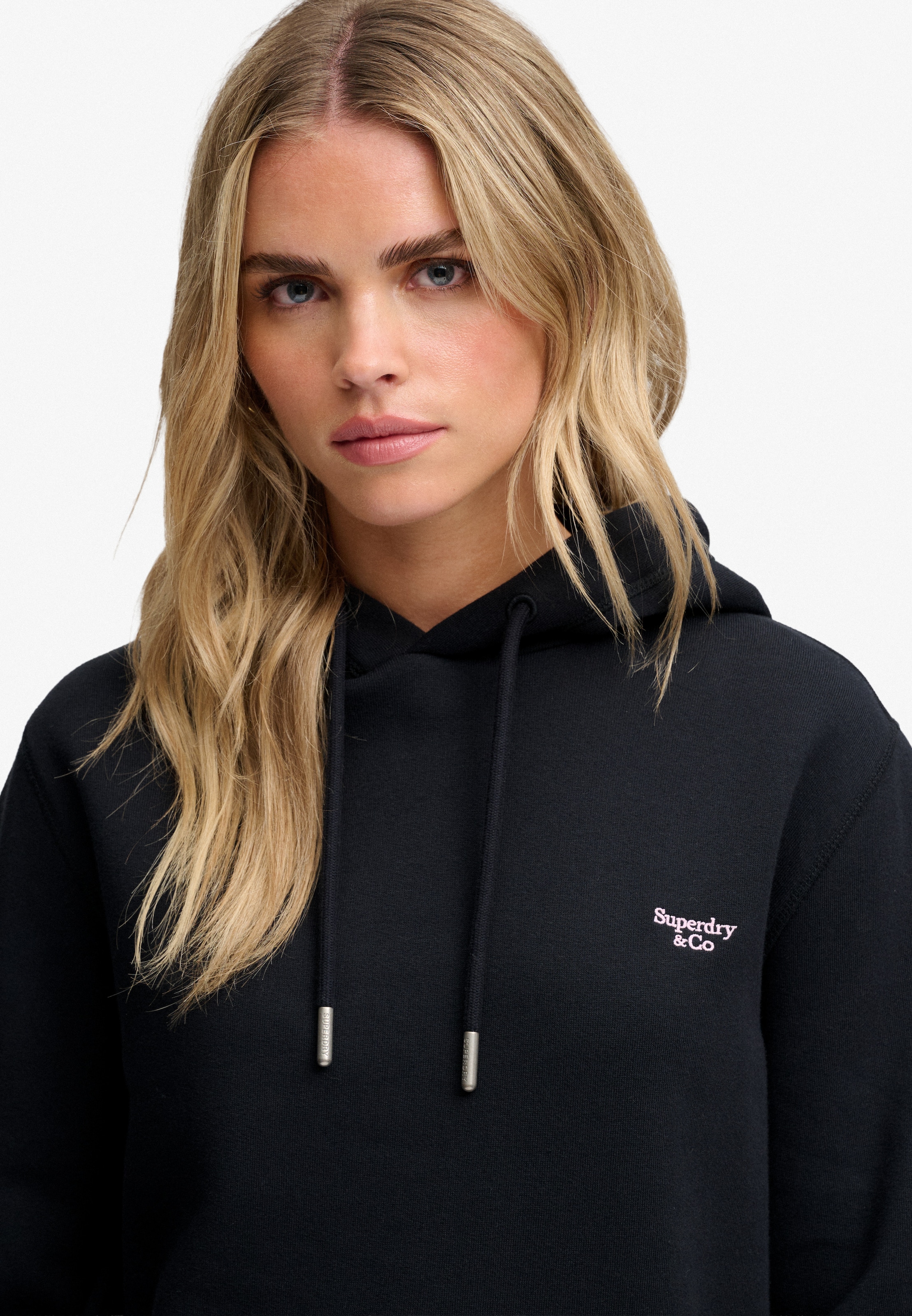 Superdry Kapuzensweatshirt »SIGNATURE EMB HOOD«, Baumwollmischung, relaxed fit
