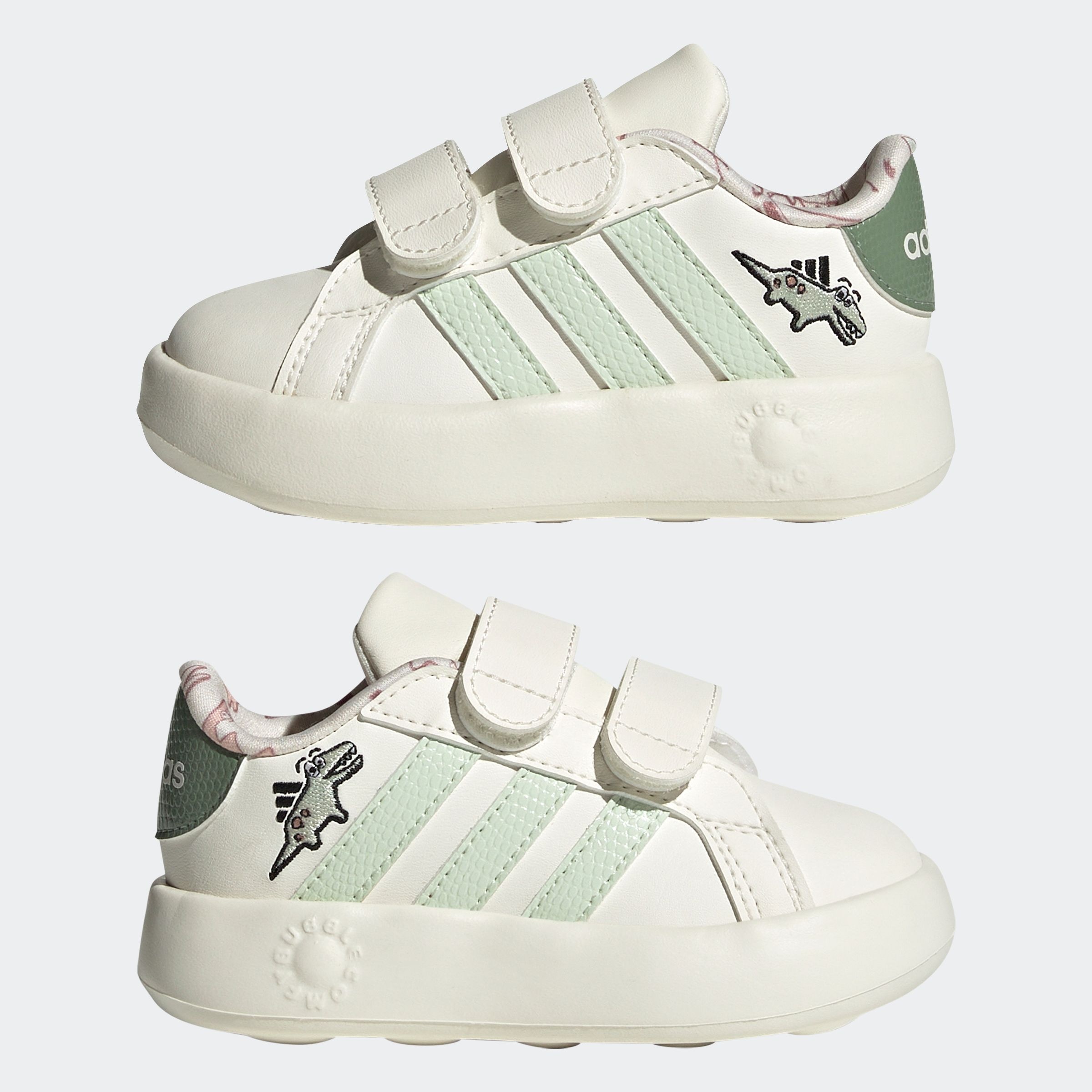 adidas Sportswear Klettschuh »DINO GRAND COURT 2.0 KIDS«, Design auf den Spuren des adidas Superstar, für Kinder