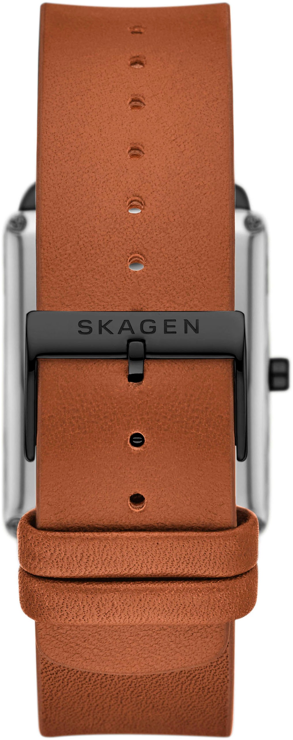 Skagen Quarzuhr »HAGEN«, Armbanduhr, Damenuhr, Herrenuhr, Lederarmband, analog