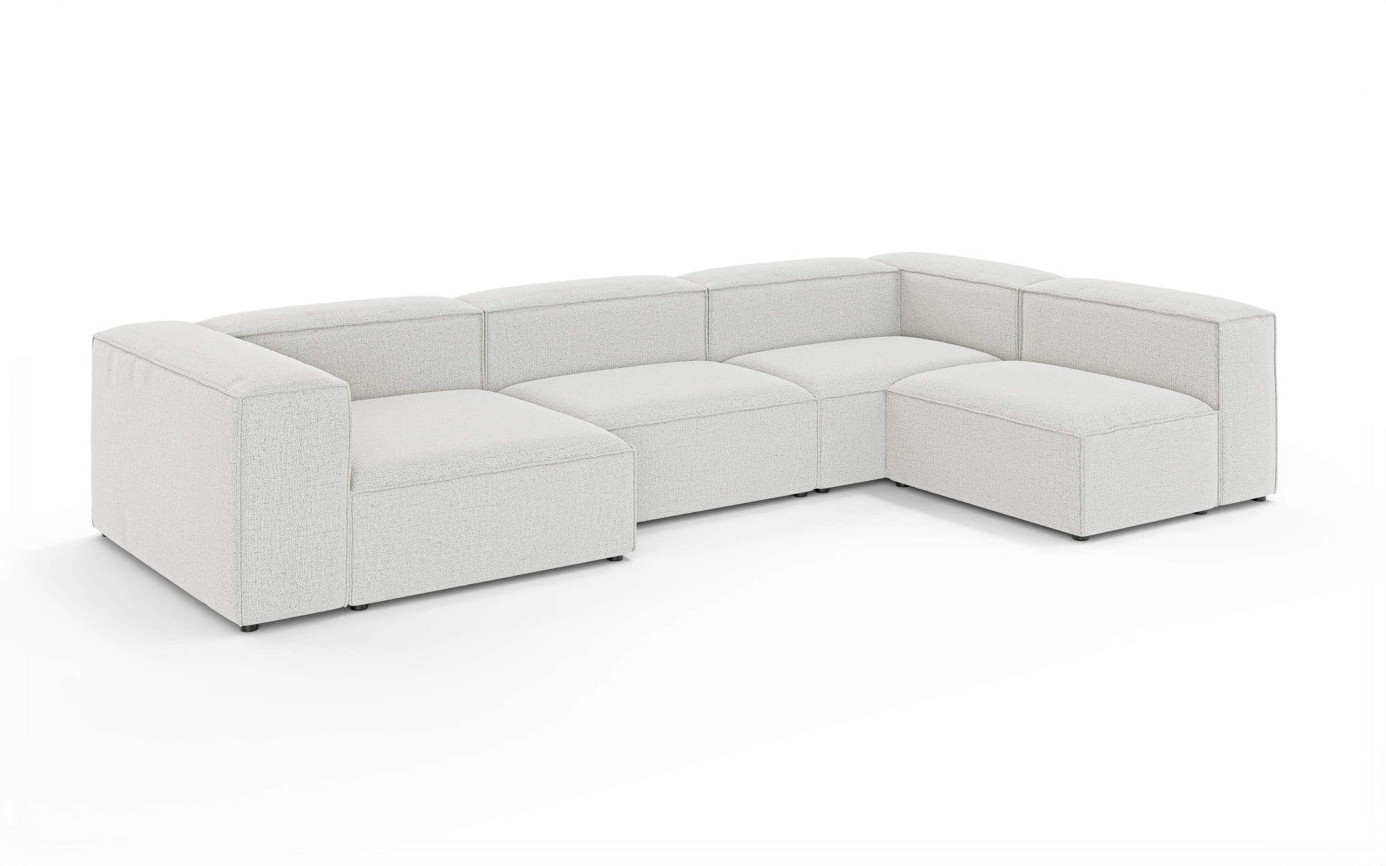 OTTO home Wohnlandschaft »HAILY U-Form mit Ottomane links/rechts, Maße B/T/H: 360/200/72 cm« als Modul oder separat verwendbar, für individuelle Zusammenstellung