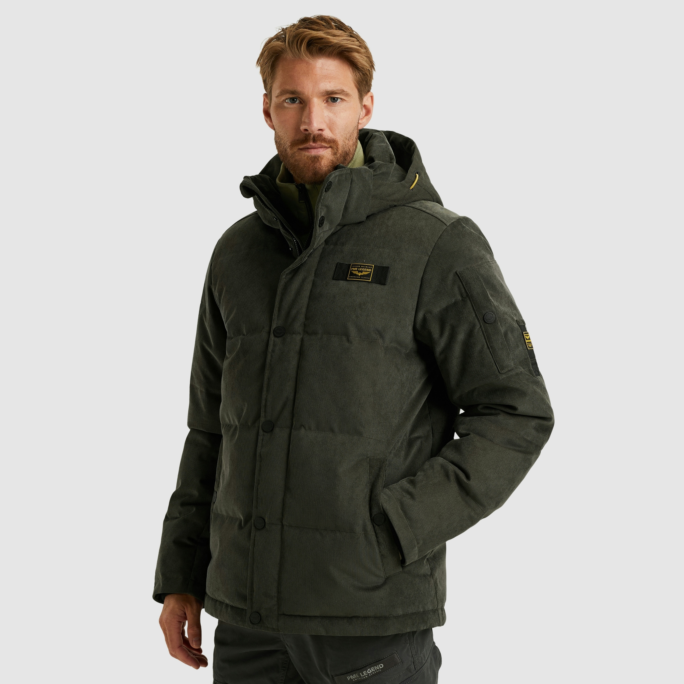 PME LEGEND Cordjacke »GOBBLER«, mit Kapuze, Ärmelabschluss mit Windstopper