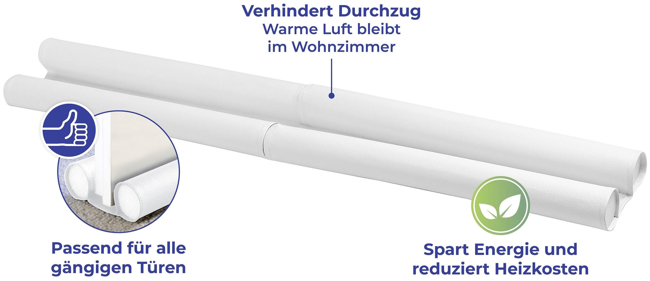 Maximex Zugluftstopper, weiß, faltbar