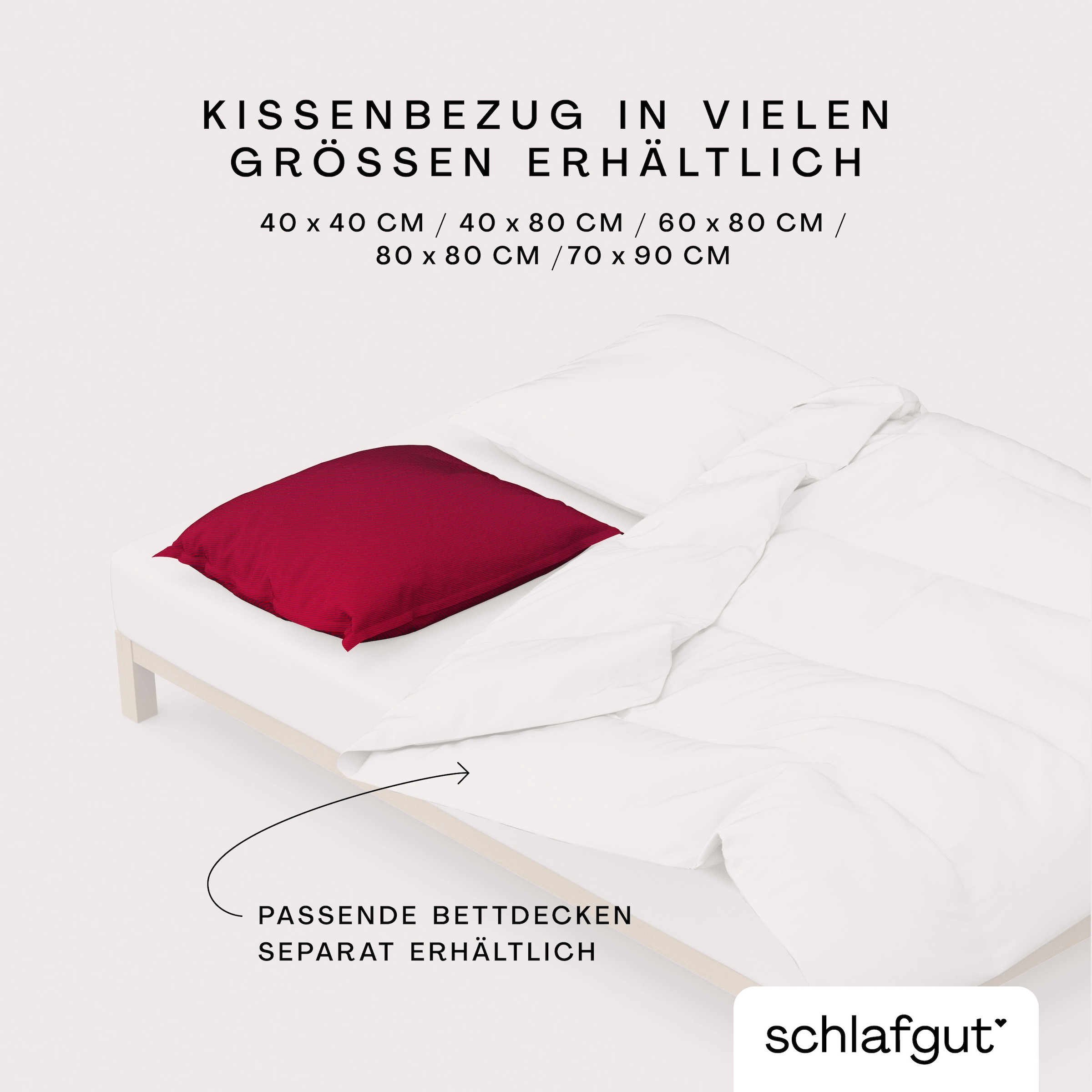 Schlafgut Kissenbezug »Woven Satin Fade«, (1 St.), mit Farbverlauf