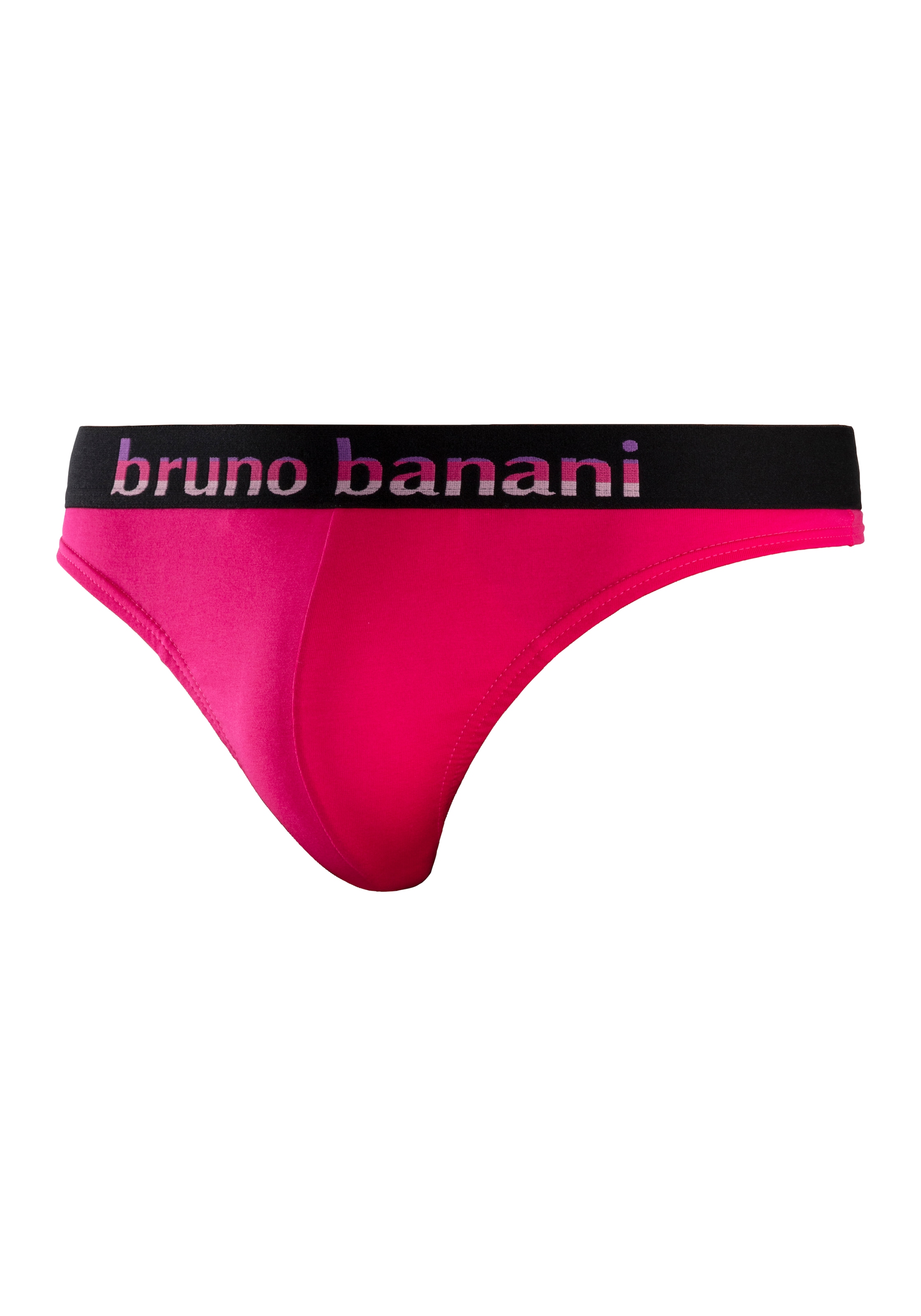 Bruno Banani String, (Packung, 5 St.), mit Streifen Logo Webbund