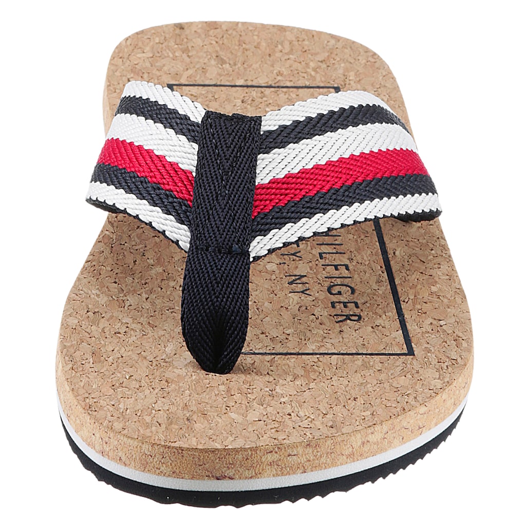 Tommy Hilfiger Zehentrenner »HILFIHER CORK BEACH SANDAL«