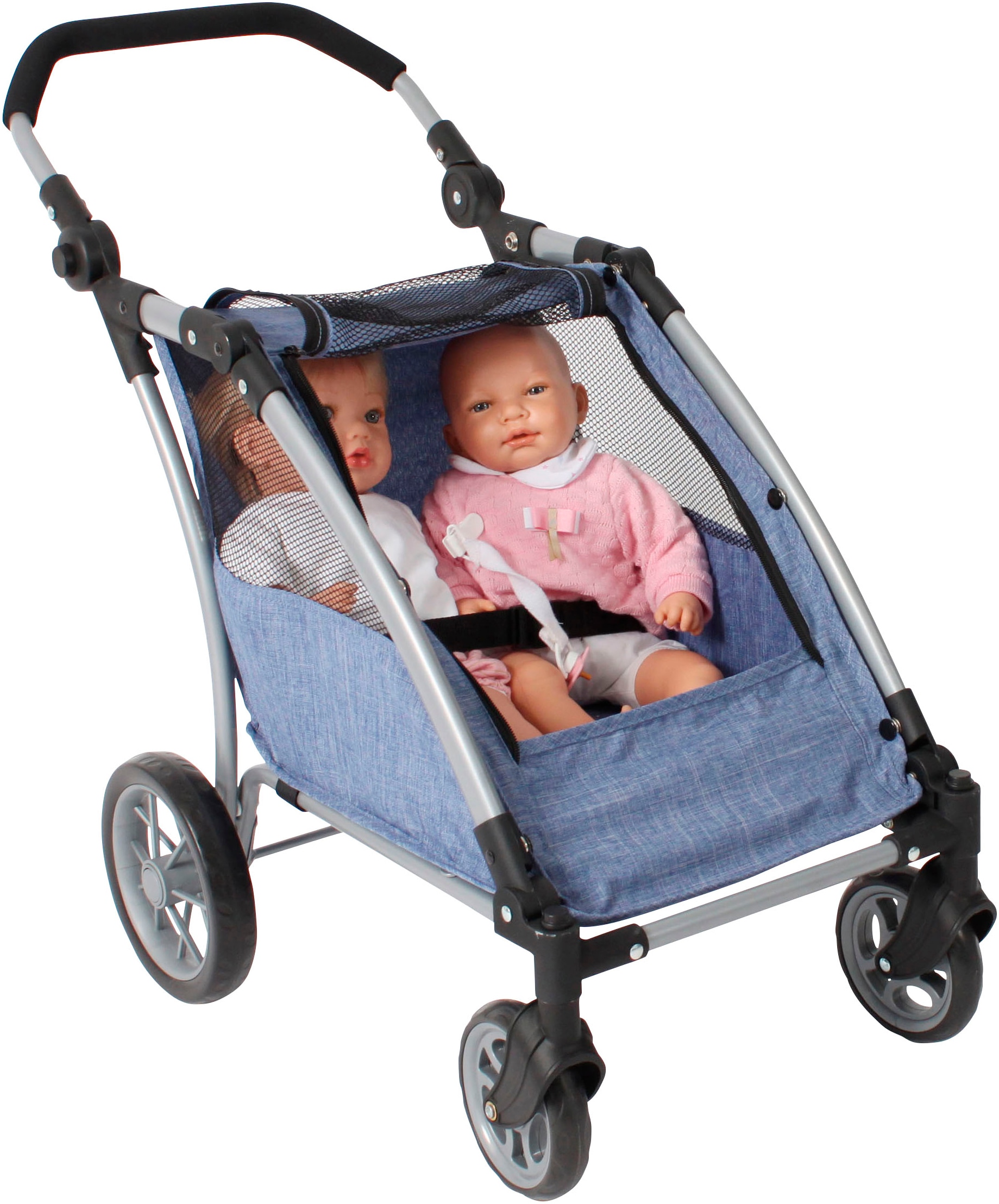 CHIC2000 Puppen-Zwillingsbuggy »Puppen-Trailer Roadster«, für zwei Puppen