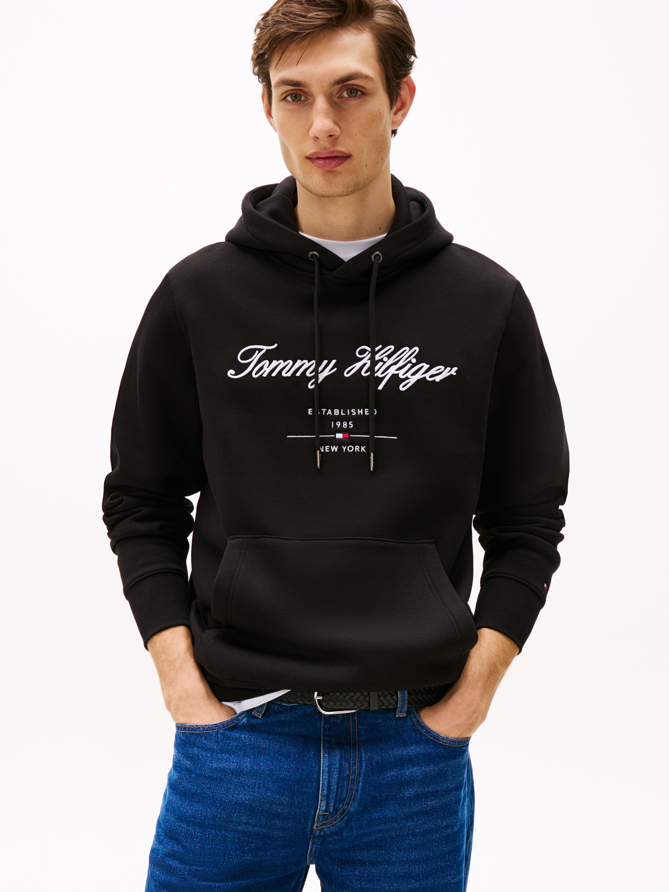 Tommy Hilfiger Hoodie »SCRIPT LOGO HOODY«, mit aufgesticktem Logo
