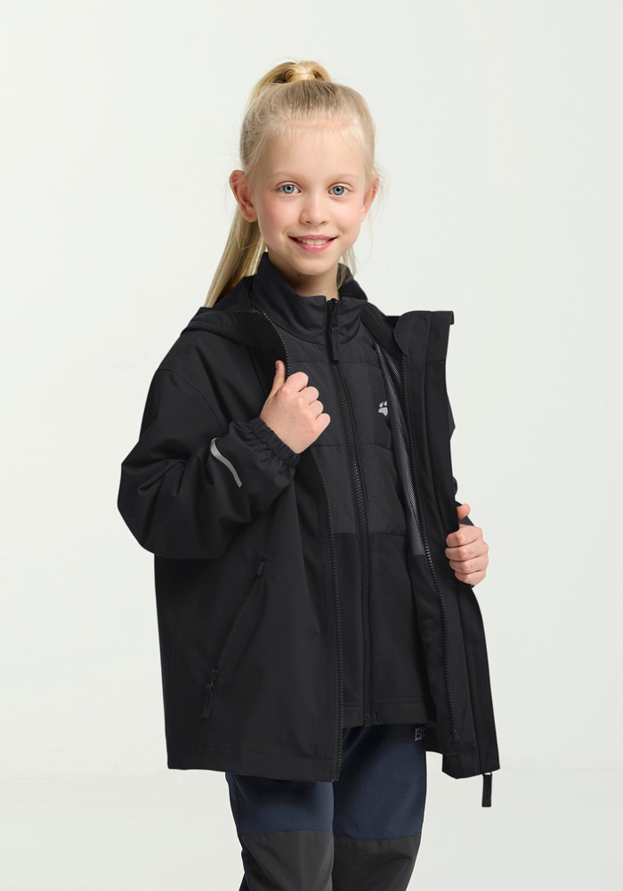 Jack Wolfskin 3-in-1-Funktionsjacke »HYBRID 3IN1 JACKET K«, mit Kapuze