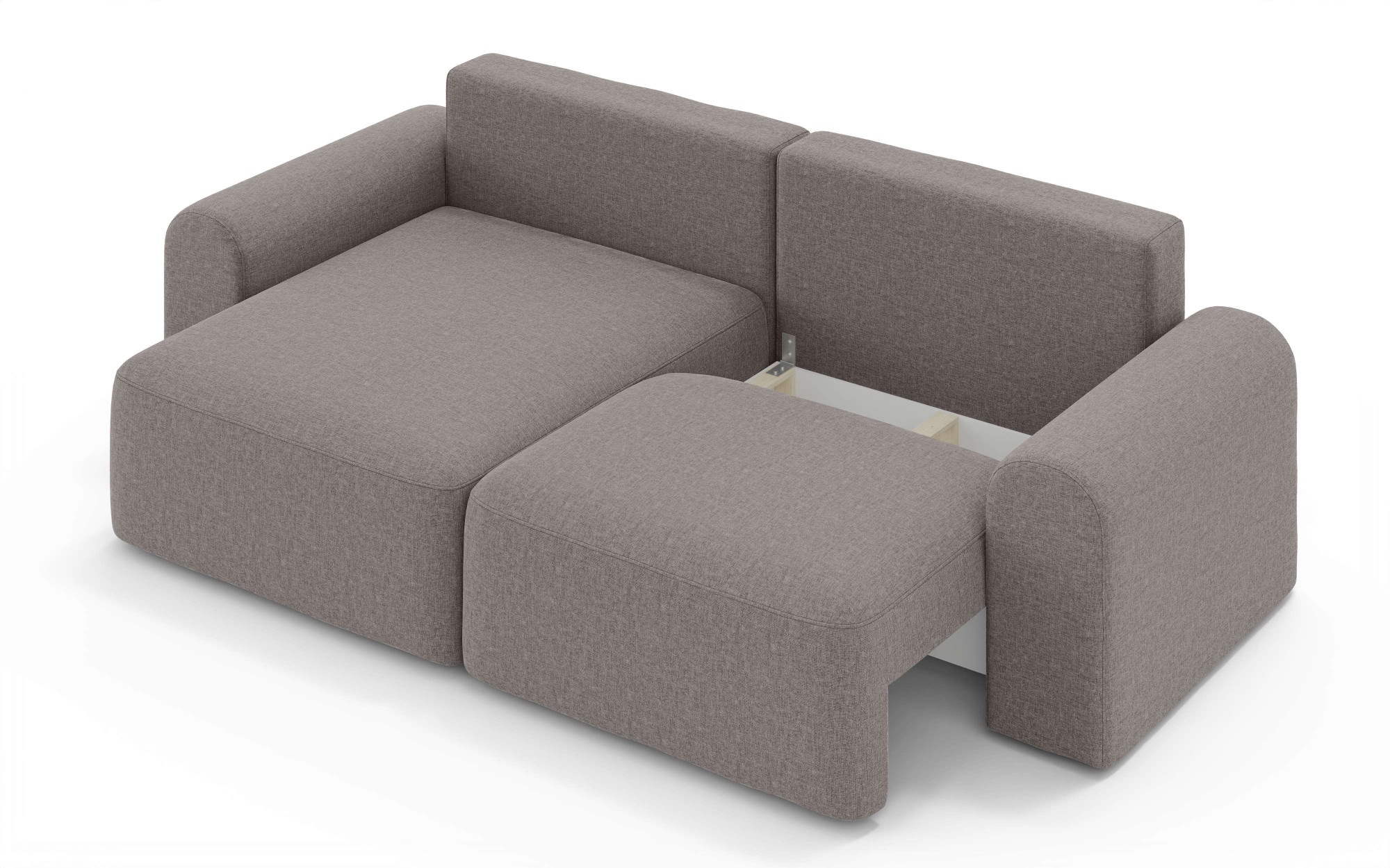 OTTO home Ecksofa »LEOO universell Schlafsofa mit Bettkasten, Maße B/T/H: 272/152/84,5 cm« L-Form mit Recamiere rechts oder links montierbar, hoher Sitzkomfort