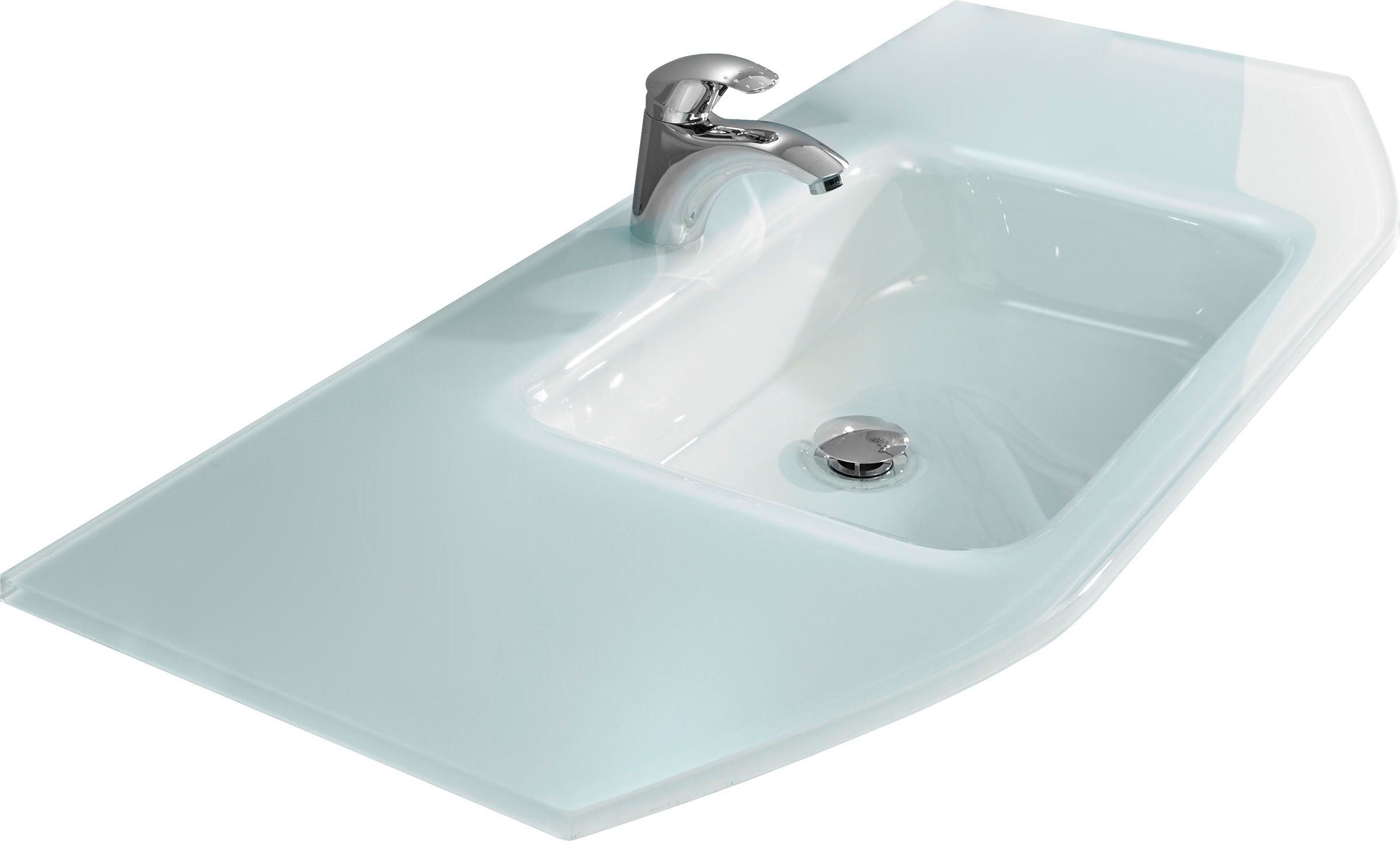 Saphir Badmöbel-Set »Quickset 4-teilig, Glaswaschtisch und LED-Spiegelschrank« 5 Stk. tlg.