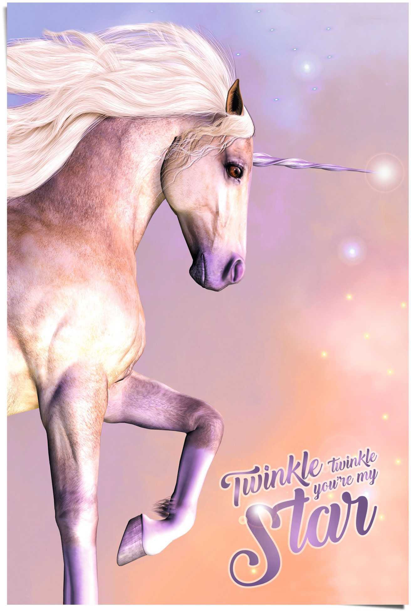Reinders! Poster »Poster Einhorn Glitzer«, Einhorn, (1 St.) im OTTO Online  Shop