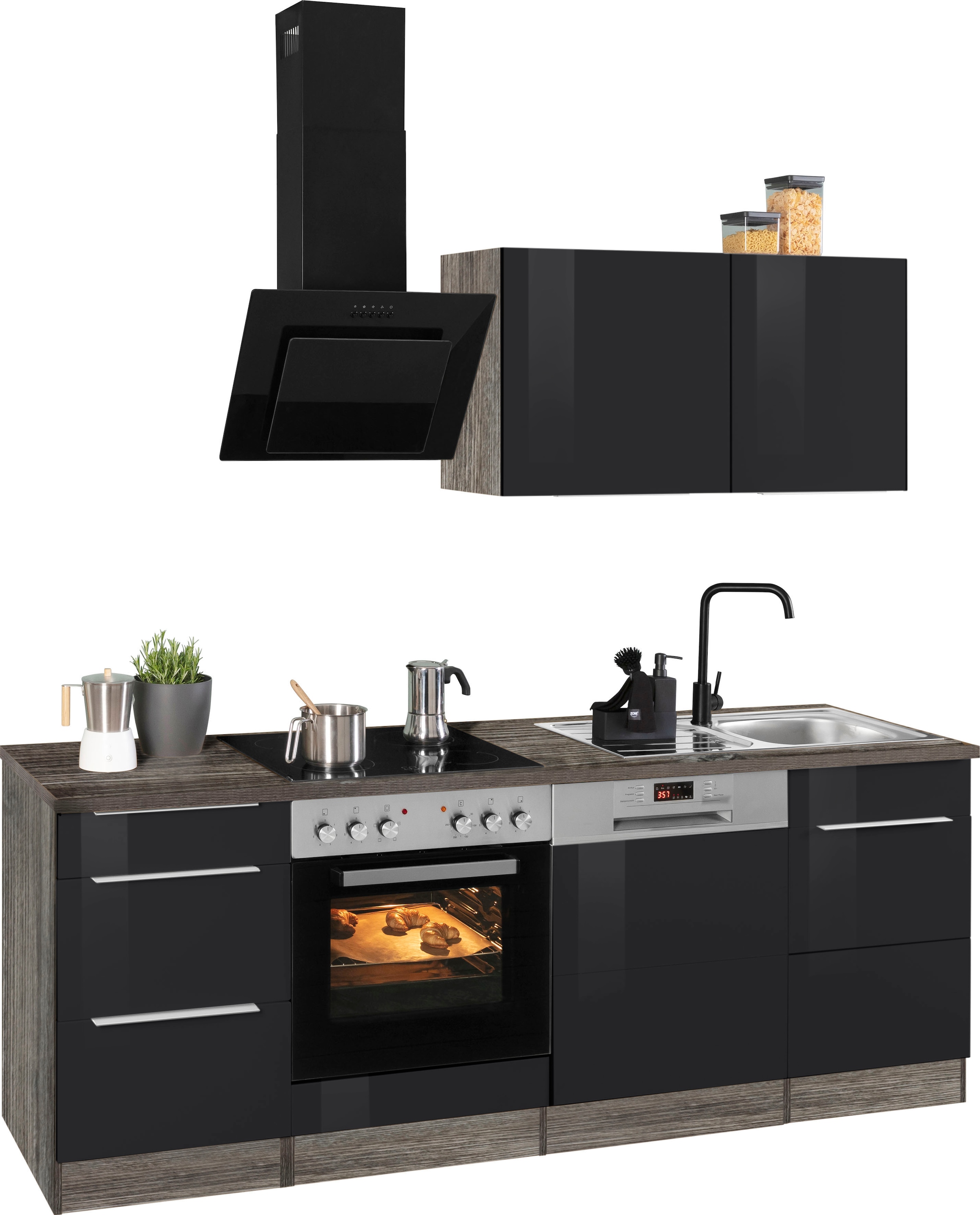 HELD MÖBEL Küchenzeile »Brindisi«, mit E-Geräten, Breite 220 cm bestellen  im OTTO Online Shop