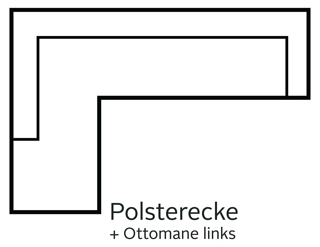 Home affaire Ecksofa »MARSEILLE 278/202 cm, L-Form, Ottom. rechts/links, verschiedene Bezüge«, Massivholzbeine Eiche, Landhausstil, Wellenunterfederung