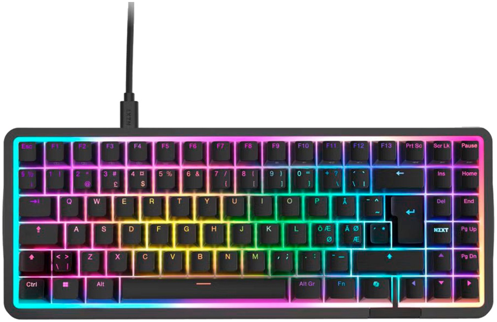 Nzxt Gaming-Tastatur »Function Elite MiniTKL« (Anpassbare Höhe Fn-Tasten Profil-Speicher USB-Anschluss) in schwarz