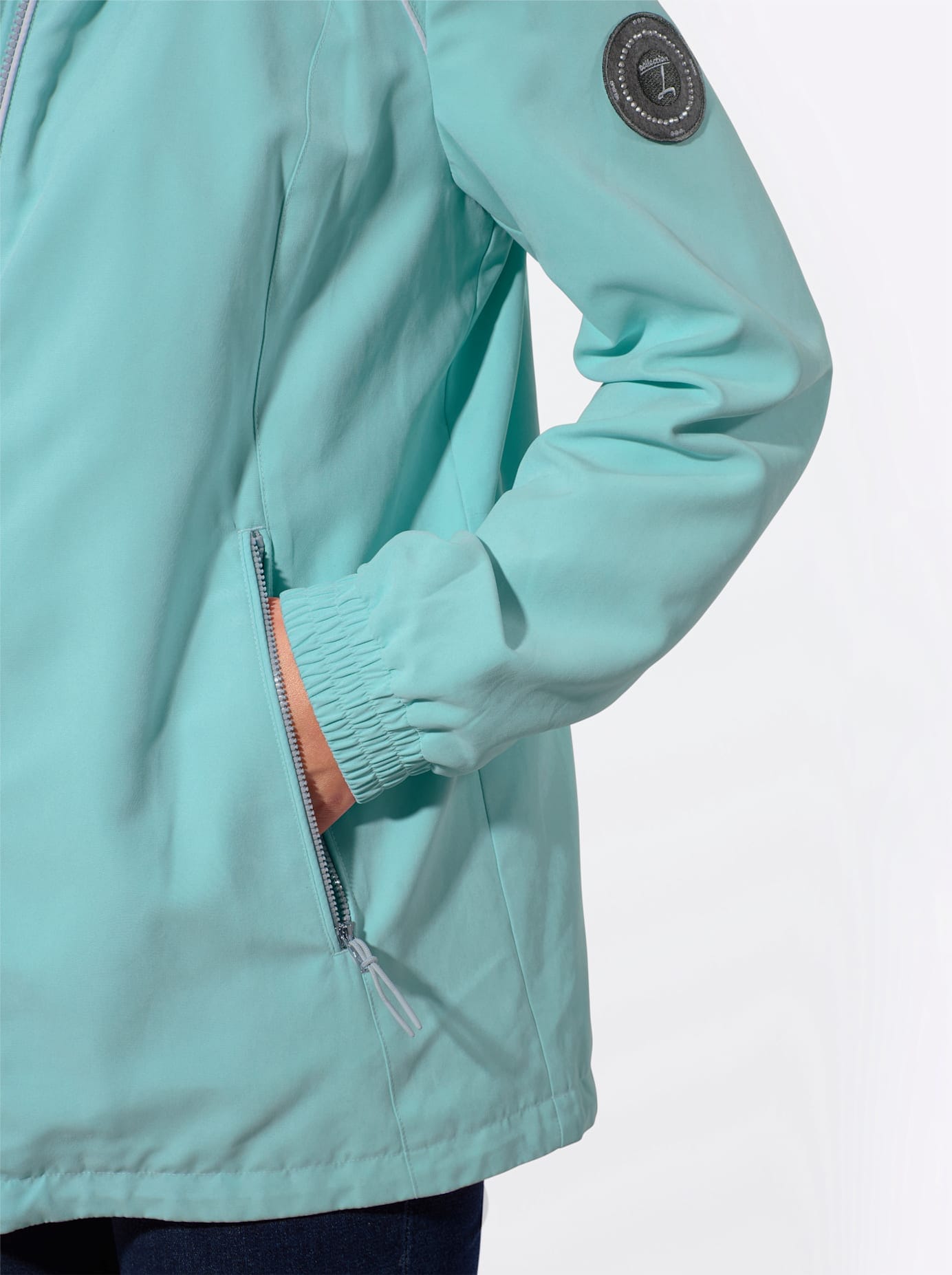 Casual Looks Langjacke mit Kapuze