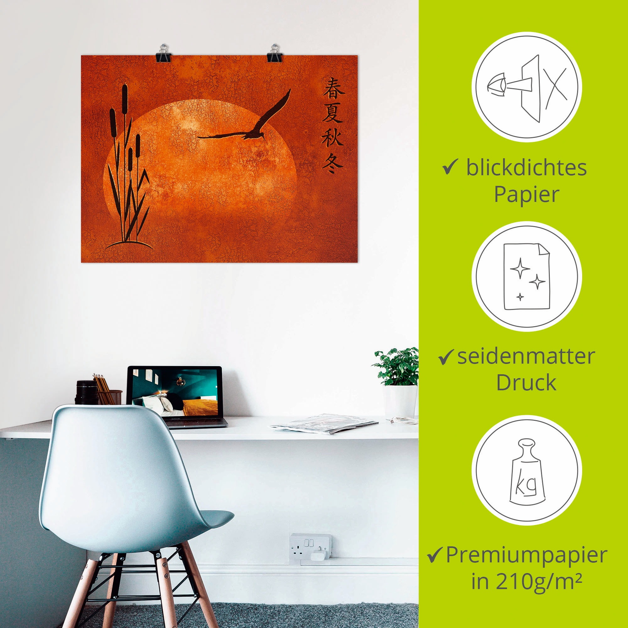 Artland Wandbild »Asiatische Jahreszeiten«, Zen, (1 St.), als Poster, Wandaufkleber in verschied. Größen