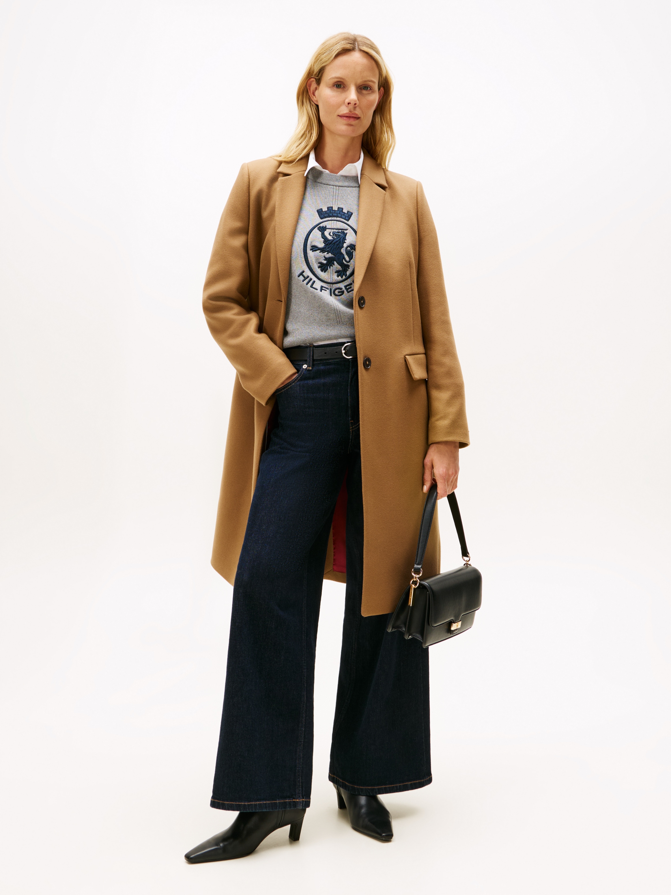 Tommy Hilfiger Langmantel »CLASSIC SB WOOL REG COAT«, mit Wolle und Kaschmiranteil