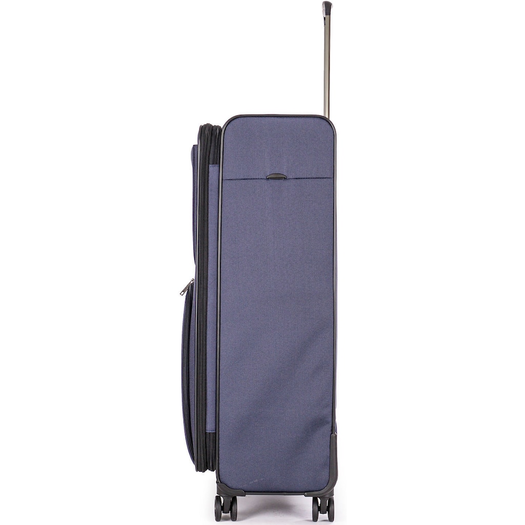 Stratic Weichgepäck-Trolley »Bendigo Light + L, navy«, 4 Rollen, Reisekoffer großer Koffer Aufgabegepäck TSA-Zahlenschloss