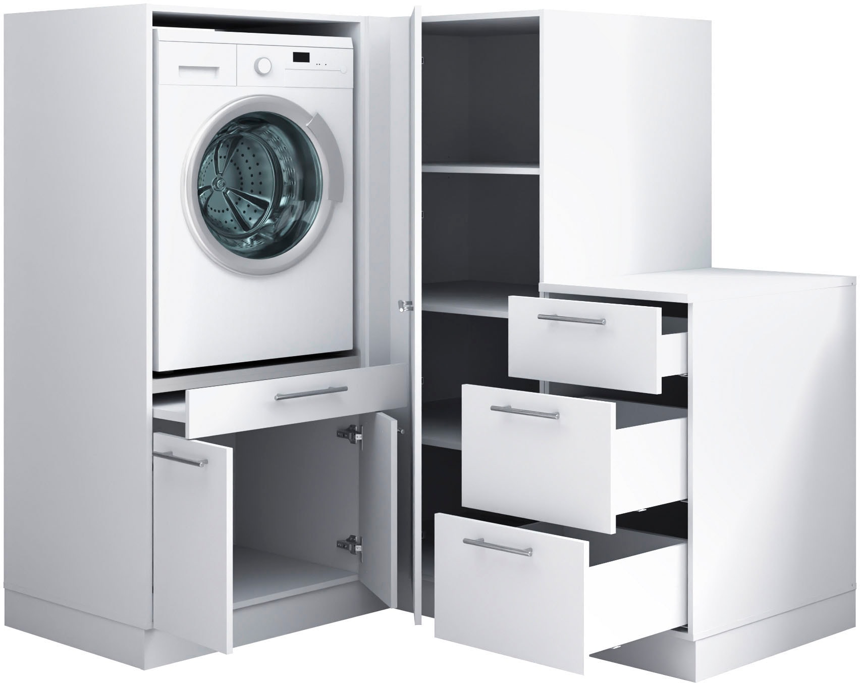 Laundreezy Mehrzweckschrank-Set »Laundreezy, 3-tlg. Mehrzweckschrank-Set B/H/T 150/162/68 cm« 3 Stk. tlg.